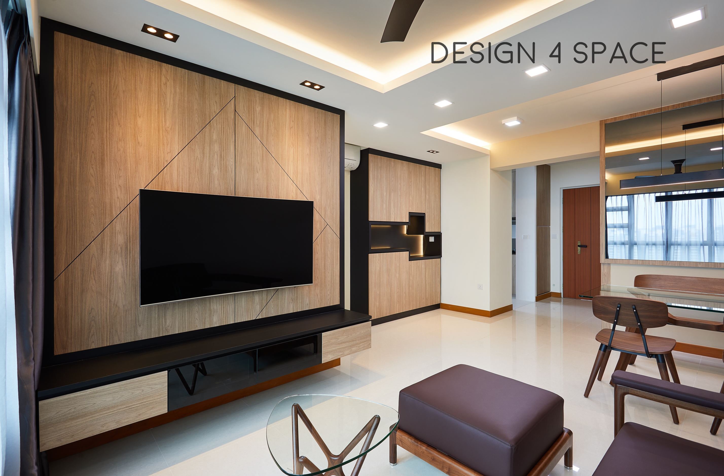 Contemporary Design - Living Room - HDB 4 Room - Design by Design 4 Space Pte Ltd