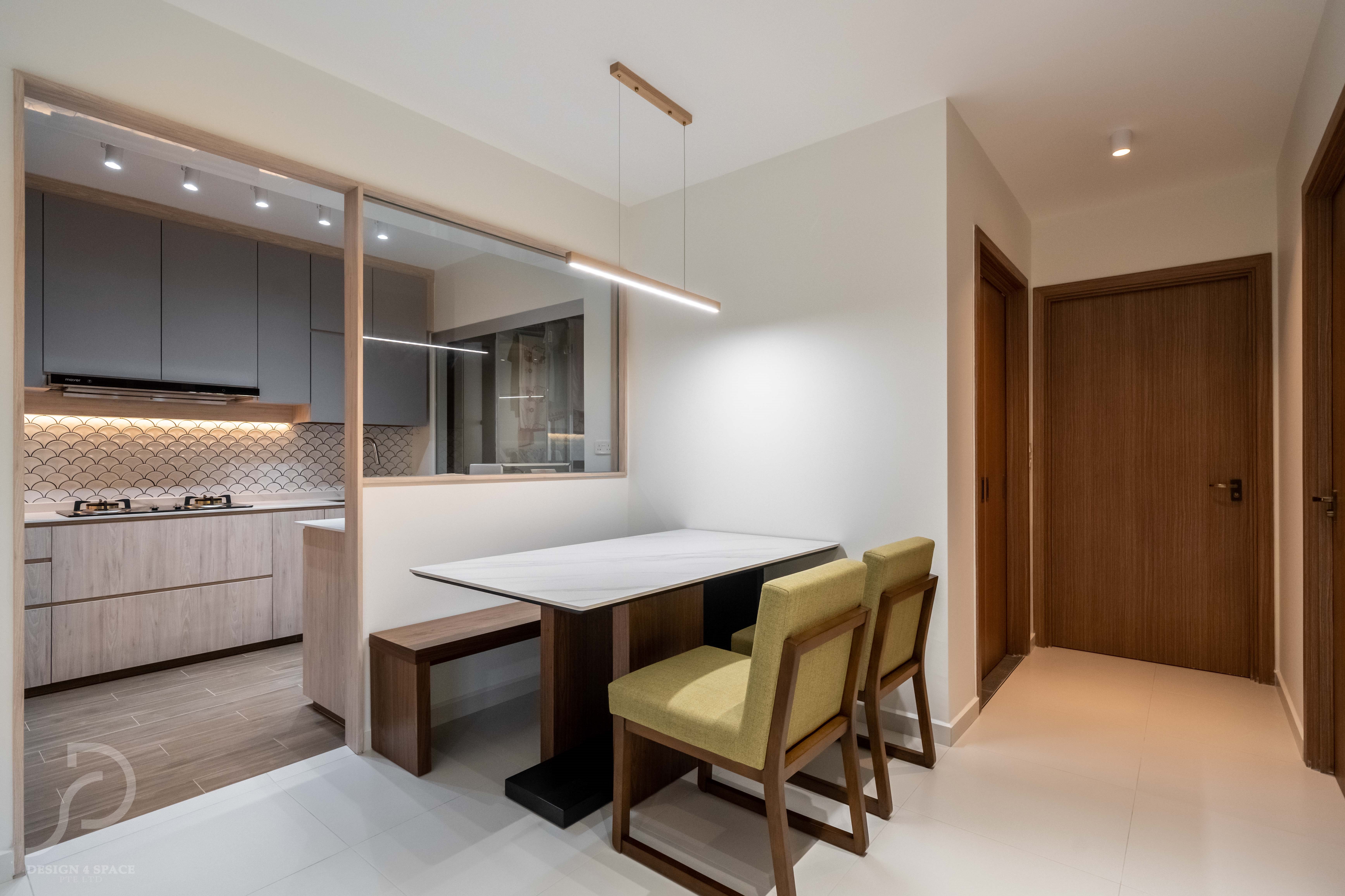 Modern Design - Dining Room - HDB 4 Room - Design by Design 4 Space Pte Ltd