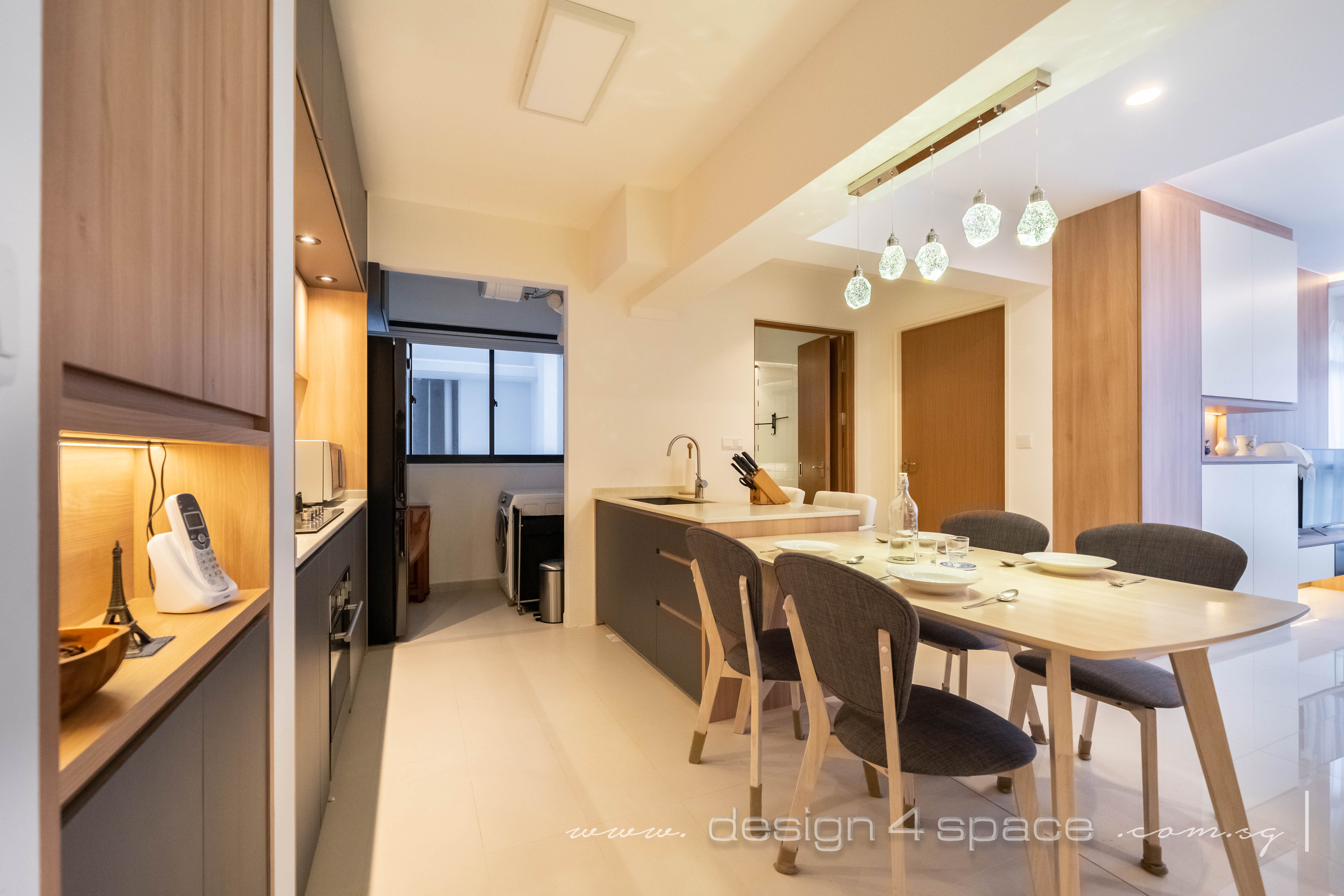 Scandinavian Design - Dining Room - HDB 4 Room - Design by Design 4 Space Pte Ltd