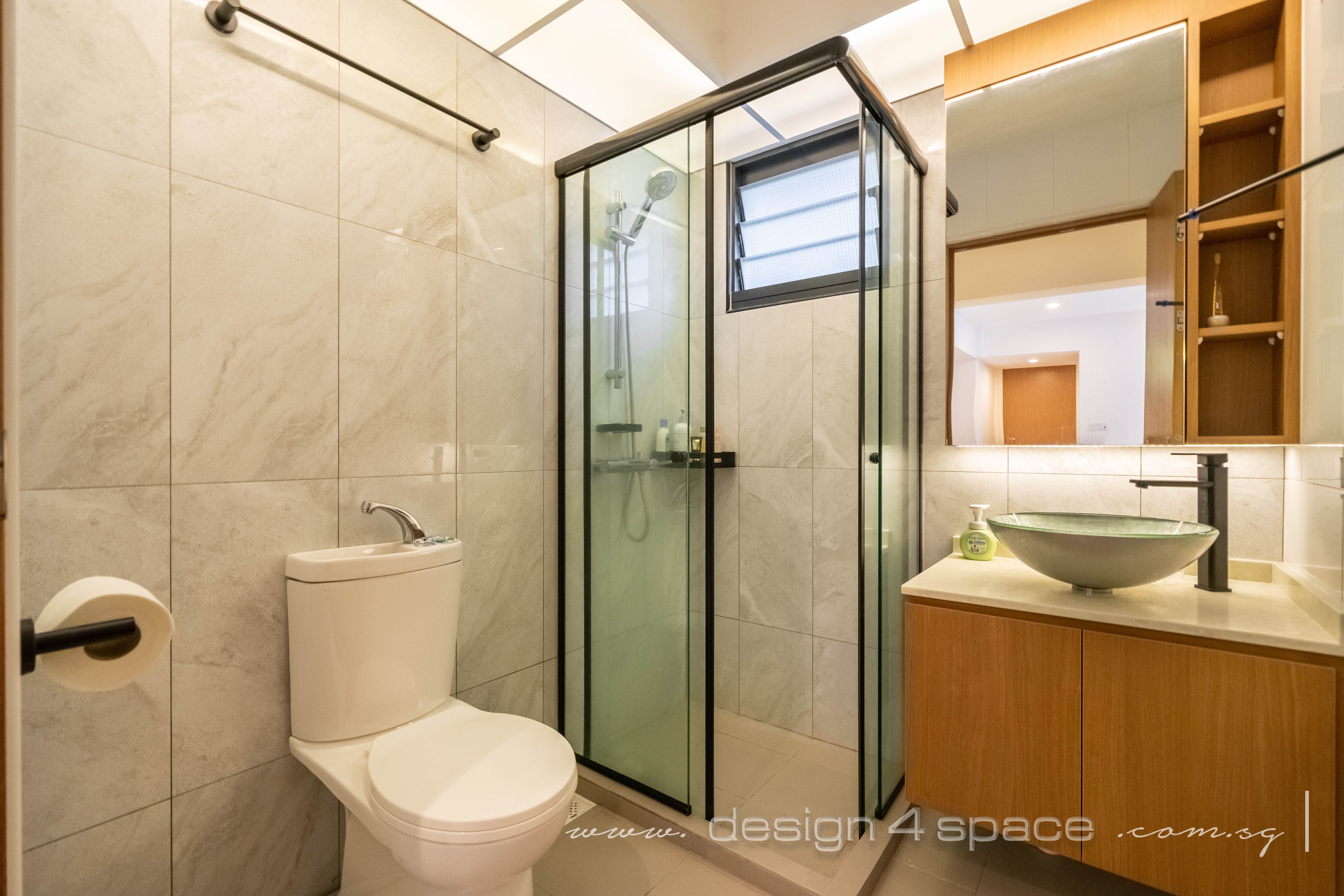 Scandinavian Design - Bathroom - HDB 4 Room - Design by Design 4 Space Pte Ltd