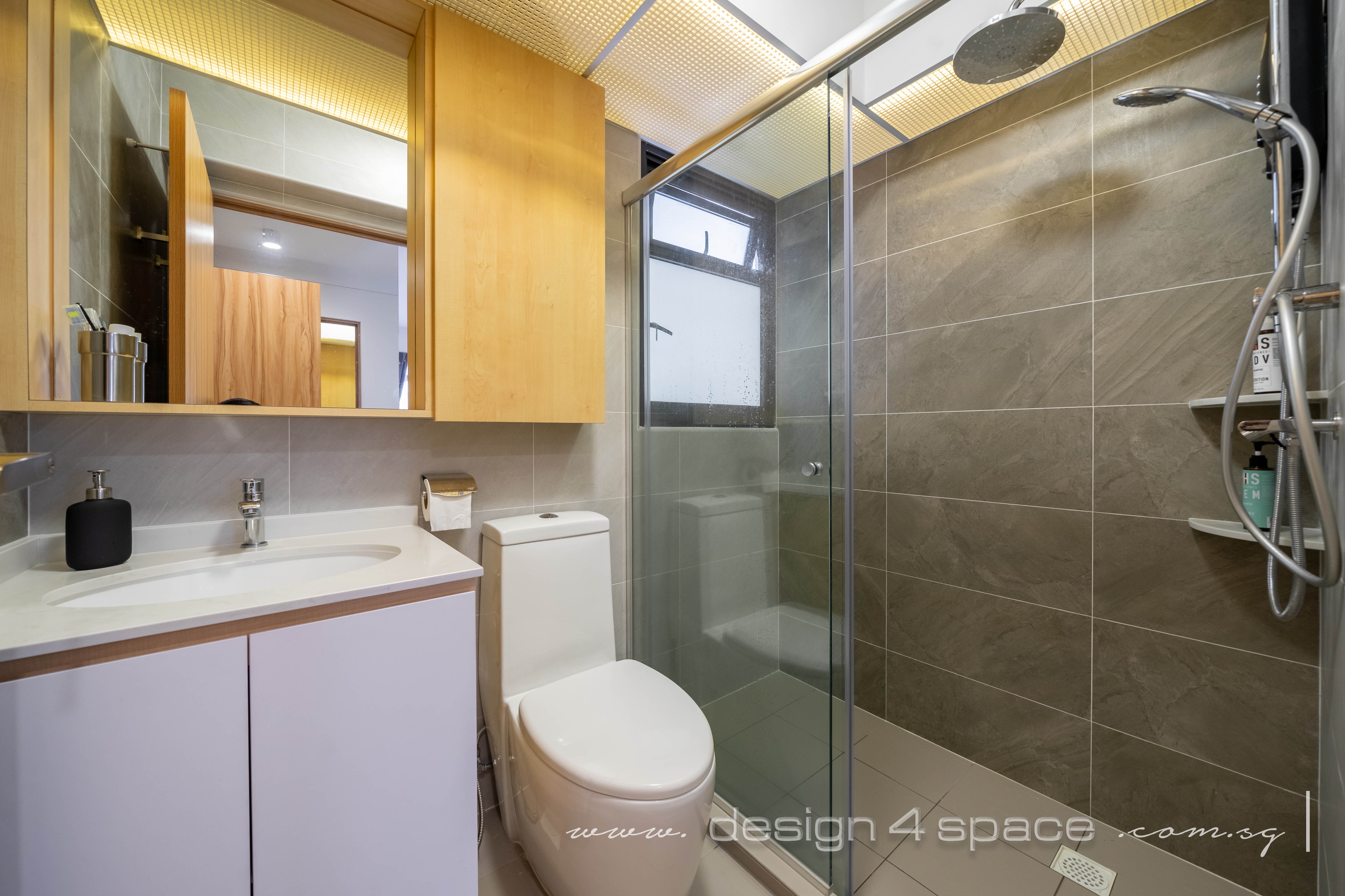 Minimalist, Scandinavian Design - Bathroom - HDB 4 Room - Design by Design 4 Space Pte Ltd