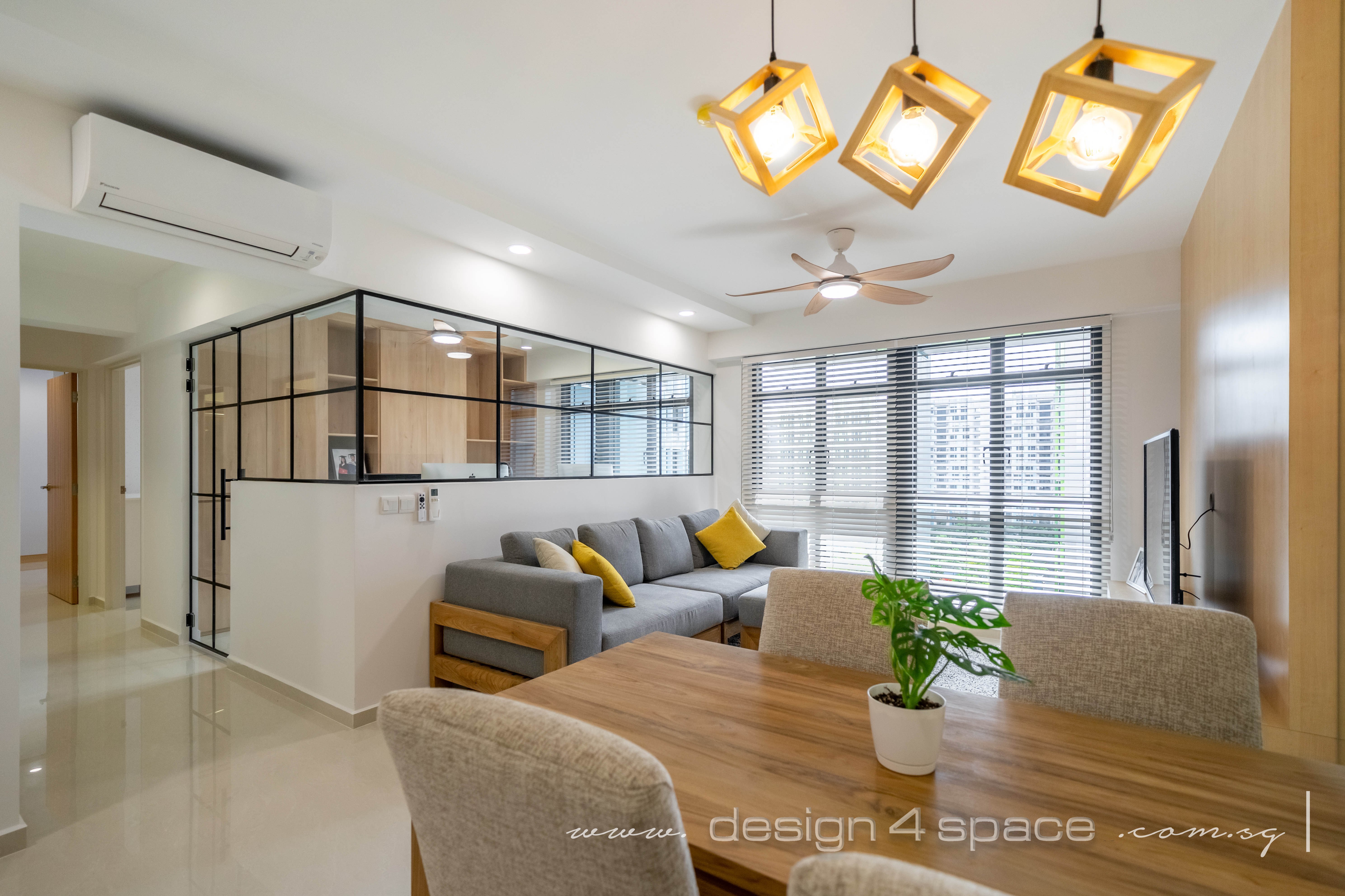 Minimalist, Scandinavian Design - Living Room - HDB 4 Room - Design by Design 4 Space Pte Ltd