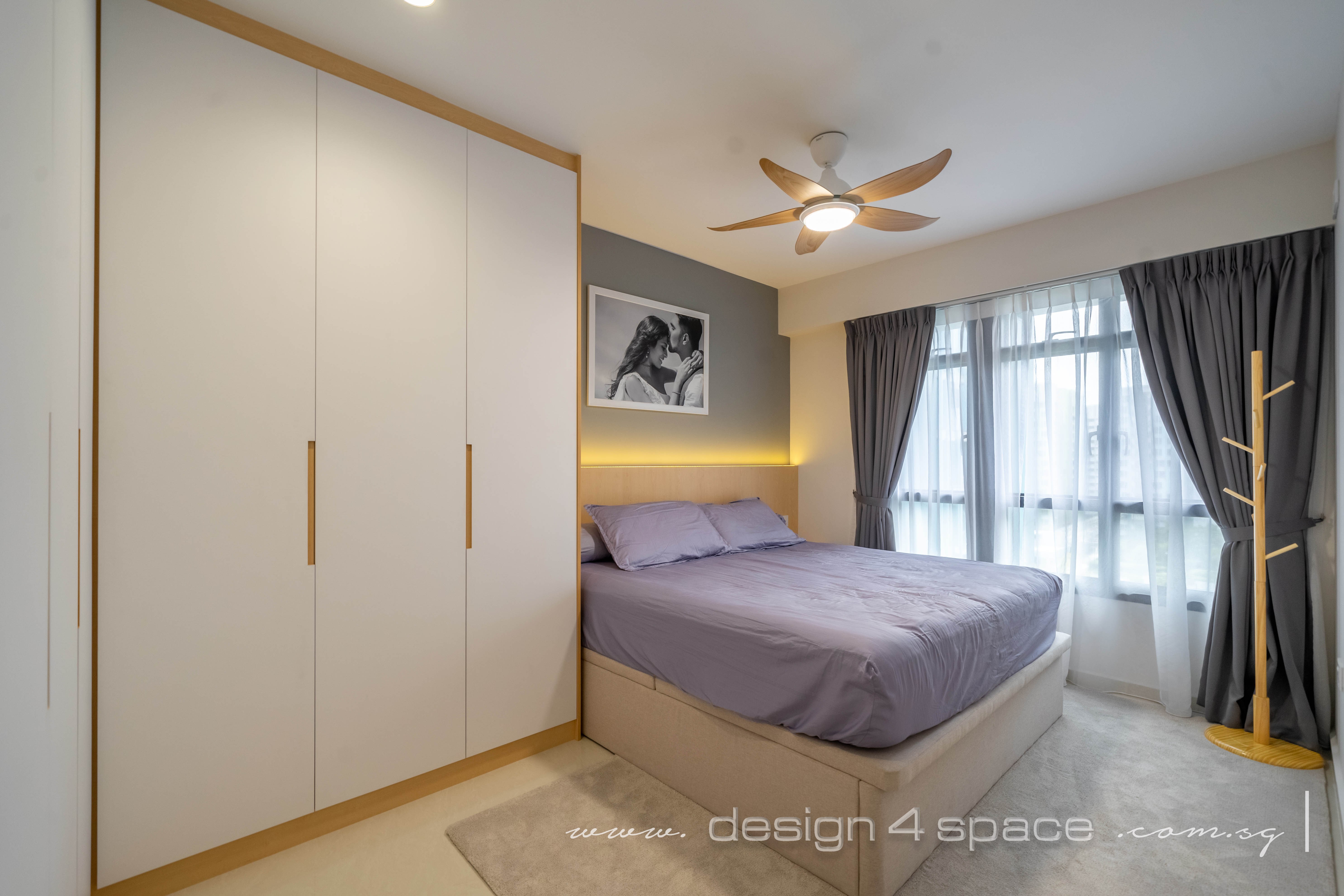 Minimalist, Scandinavian Design - Bedroom - HDB 4 Room - Design by Design 4 Space Pte Ltd