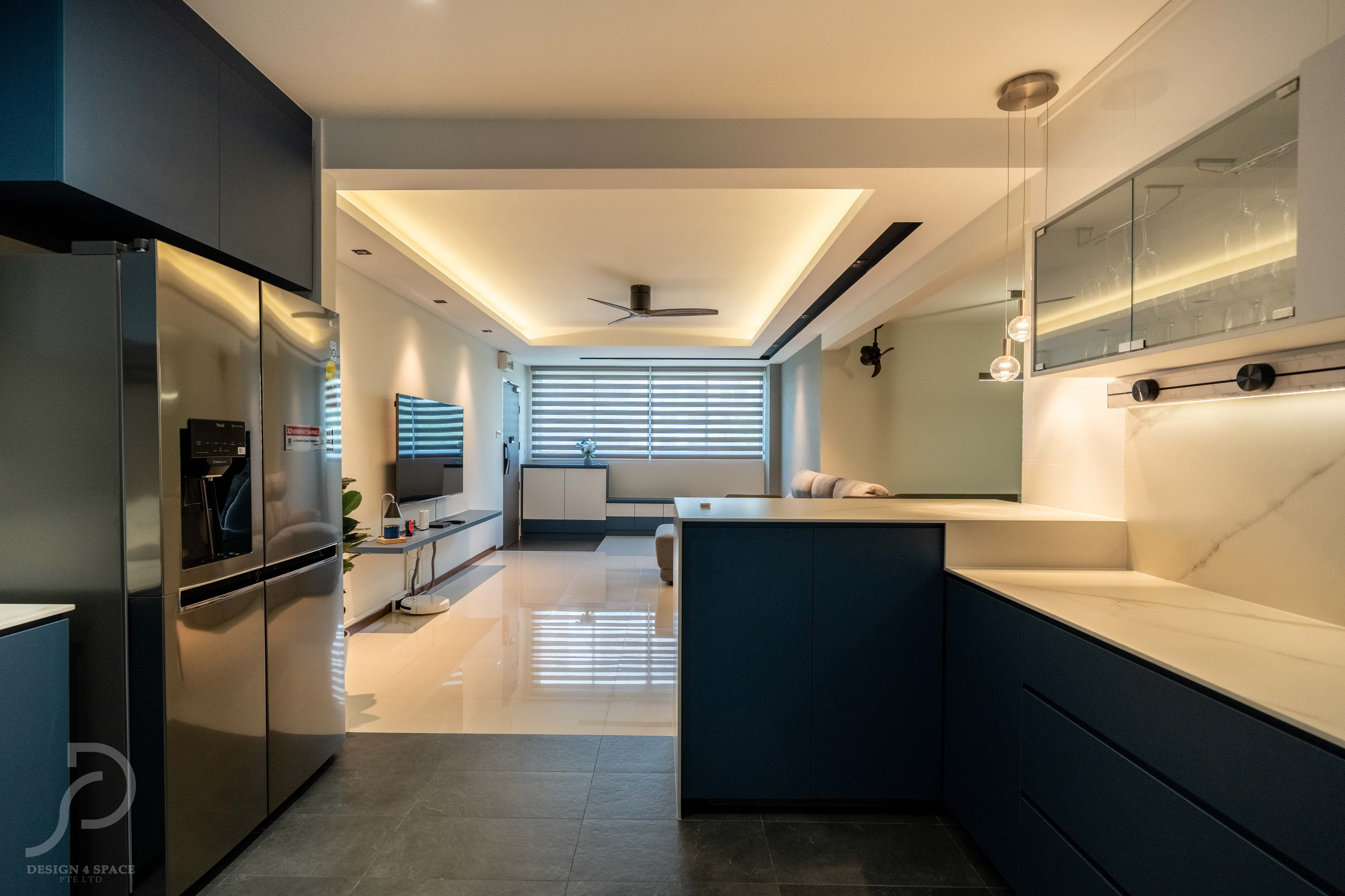 Contemporary Design - Kitchen - HDB 4 Room - Design by Design 4 Space Pte Ltd