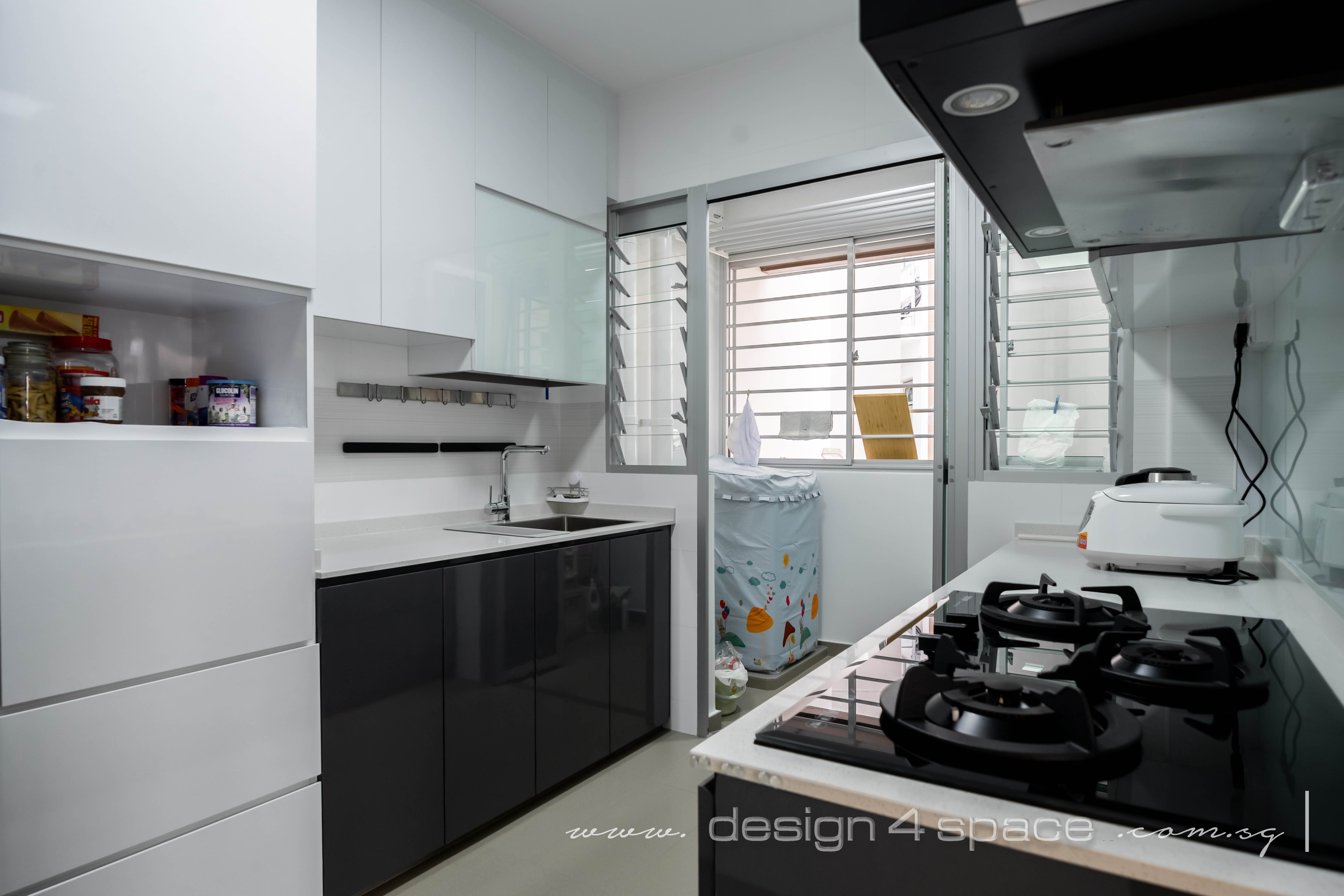 Contemporary Design - Kitchen - HDB 4 Room - Design by Design 4 Space Pte Ltd