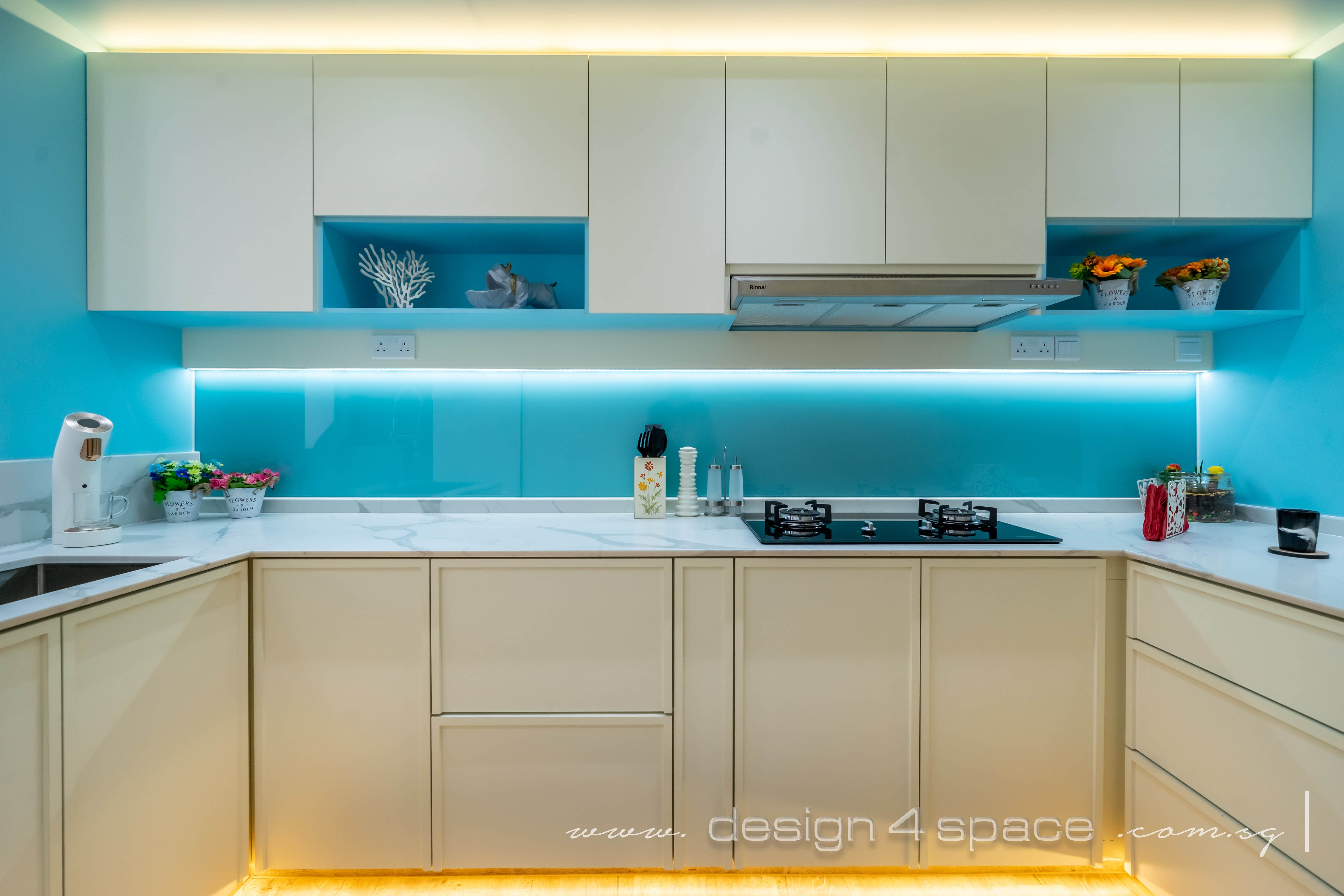 Contemporary, Modern Design - Kitchen - HDB 4 Room - Design by Design 4 Space Pte Ltd