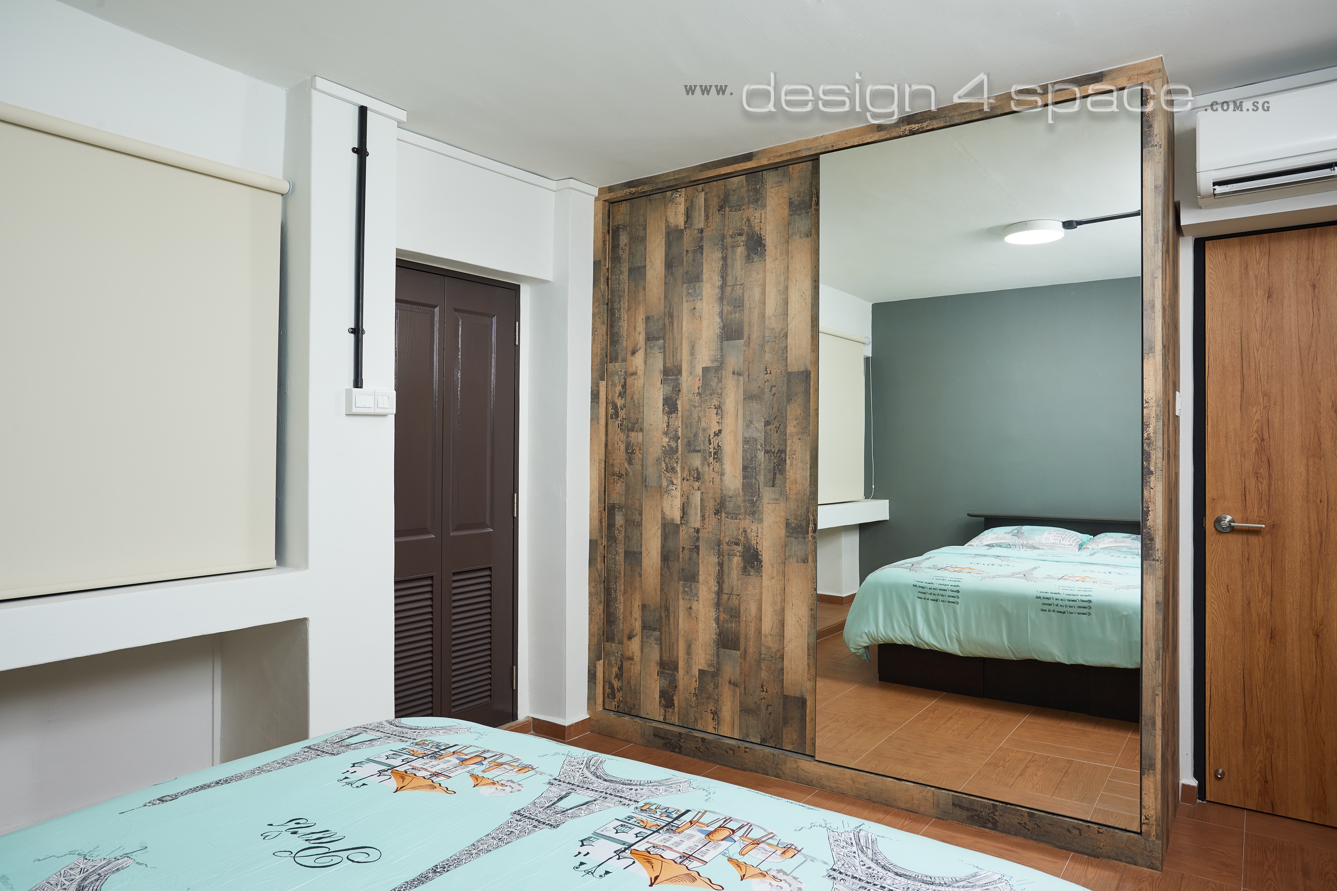 Contemporary, Industrial, Rustic Design - Bedroom - HDB 4 Room - Design by Design 4 Space Pte Ltd