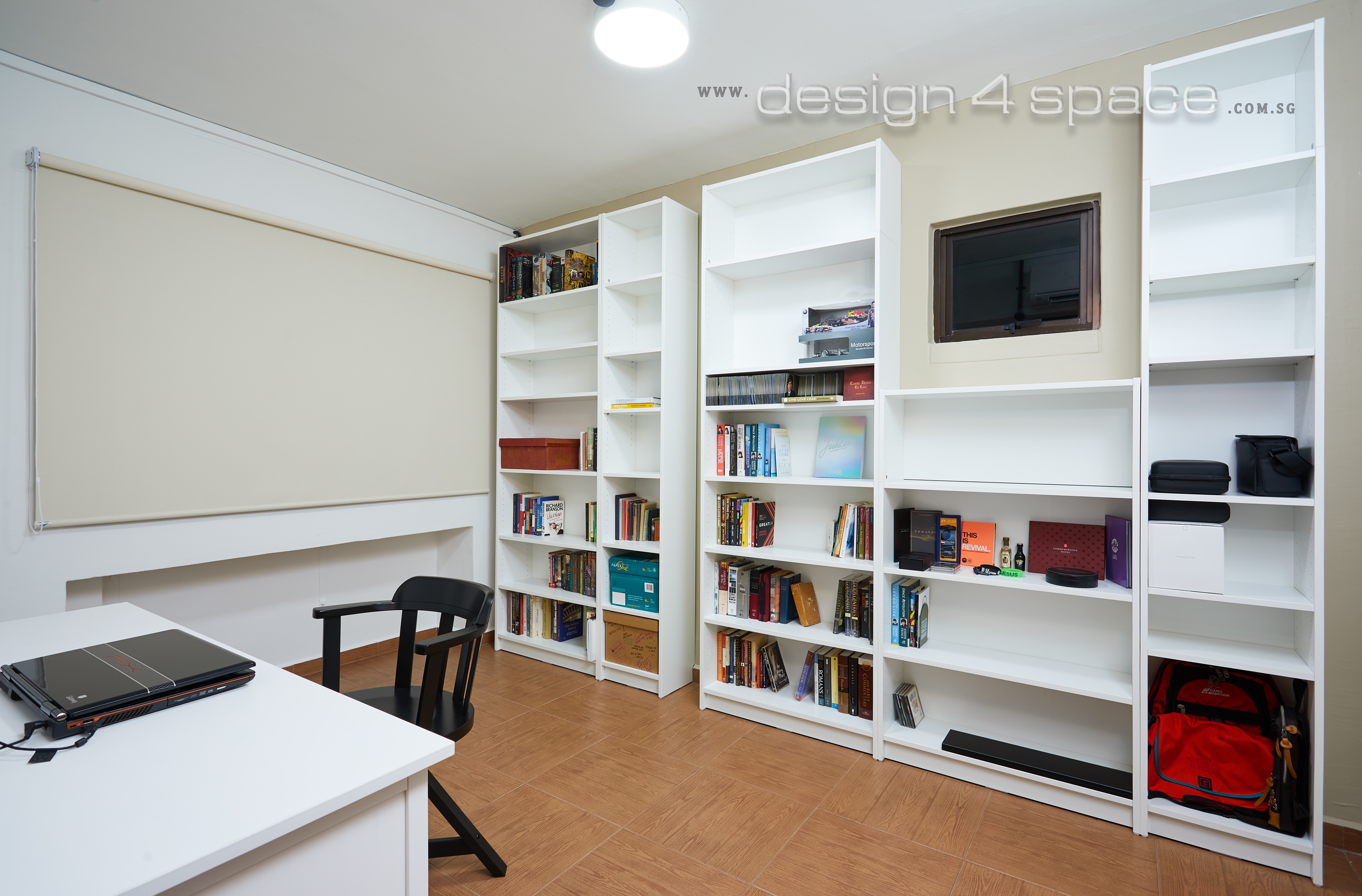 Contemporary, Industrial, Rustic Design - Study Room - HDB 4 Room - Design by Design 4 Space Pte Ltd