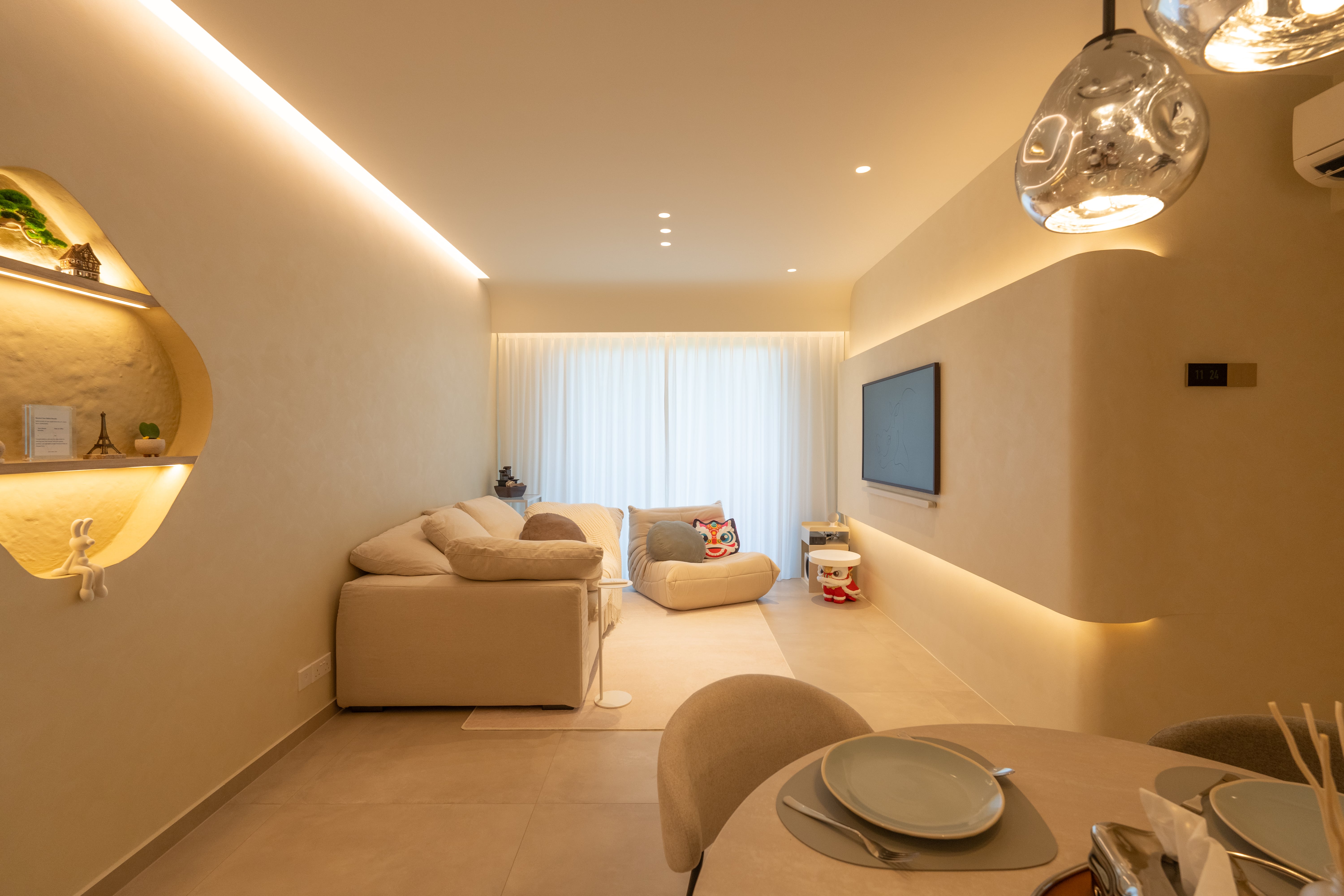 Minimalist Design - Living Room - HDB 4 Room - Design by Design 4 Space Pte Ltd