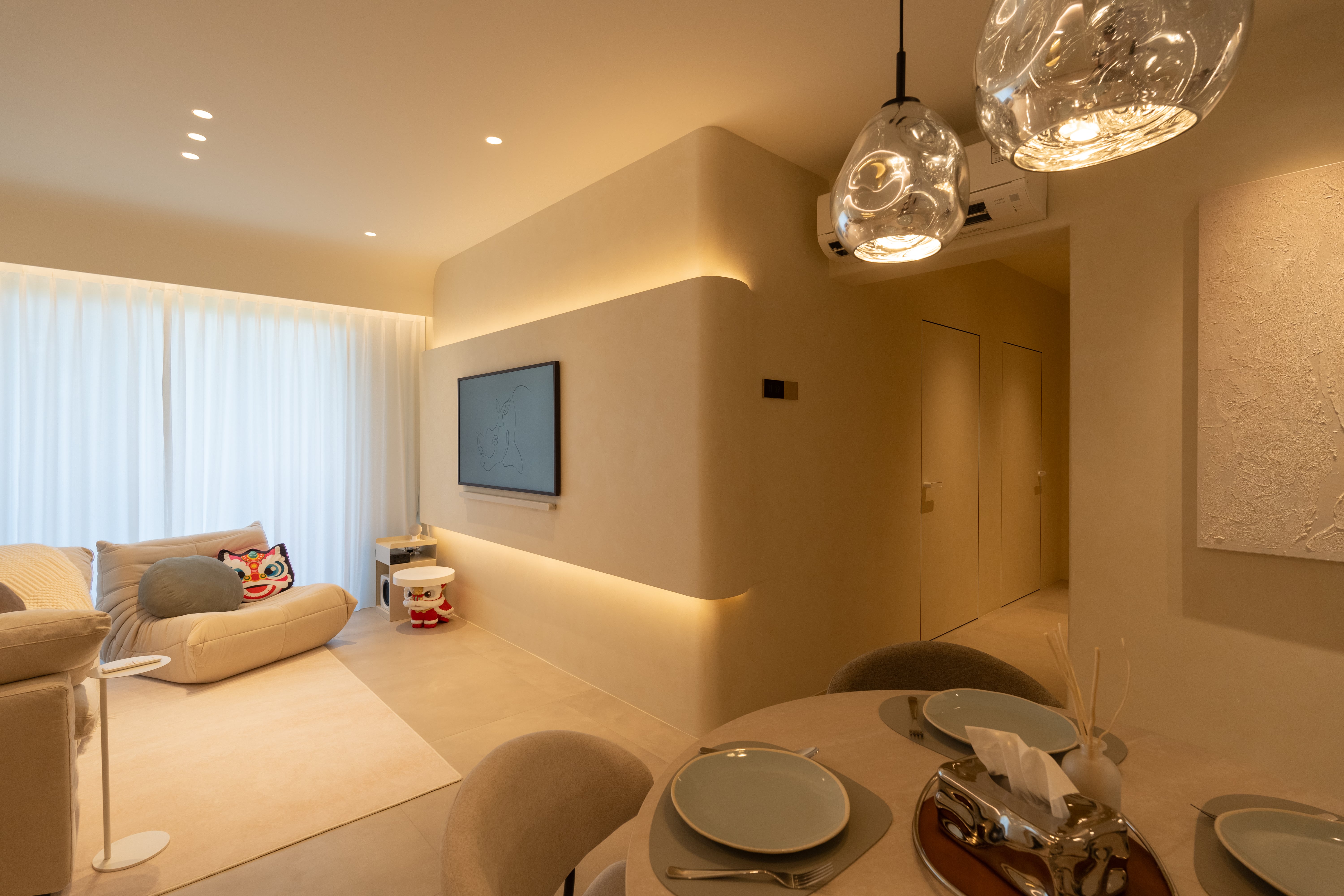 Minimalist Design - Living Room - HDB 4 Room - Design by Design 4 Space Pte Ltd