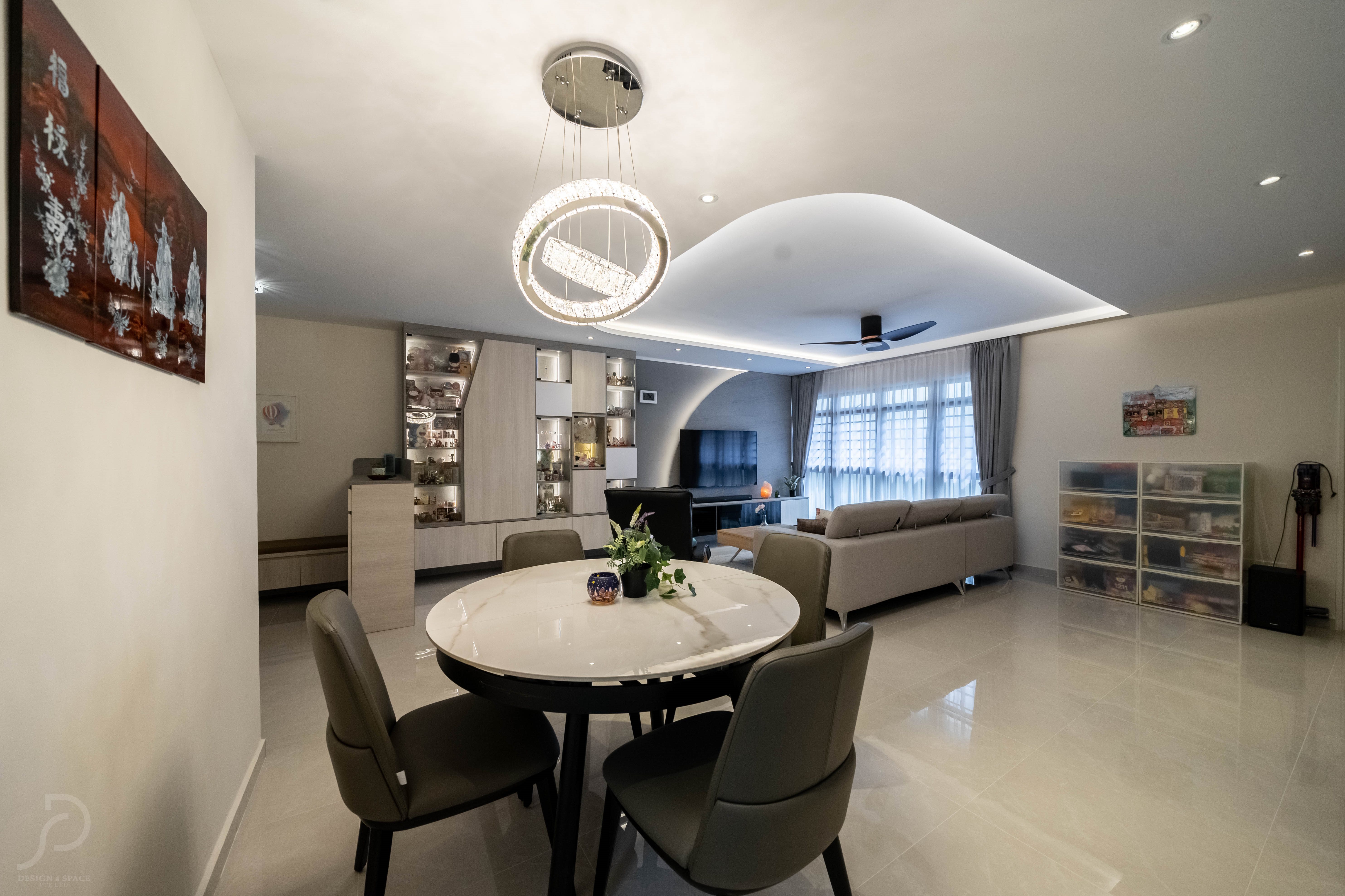 Contemporary Design - Dining Room - HDB 4 Room - Design by Design 4 Space Pte Ltd