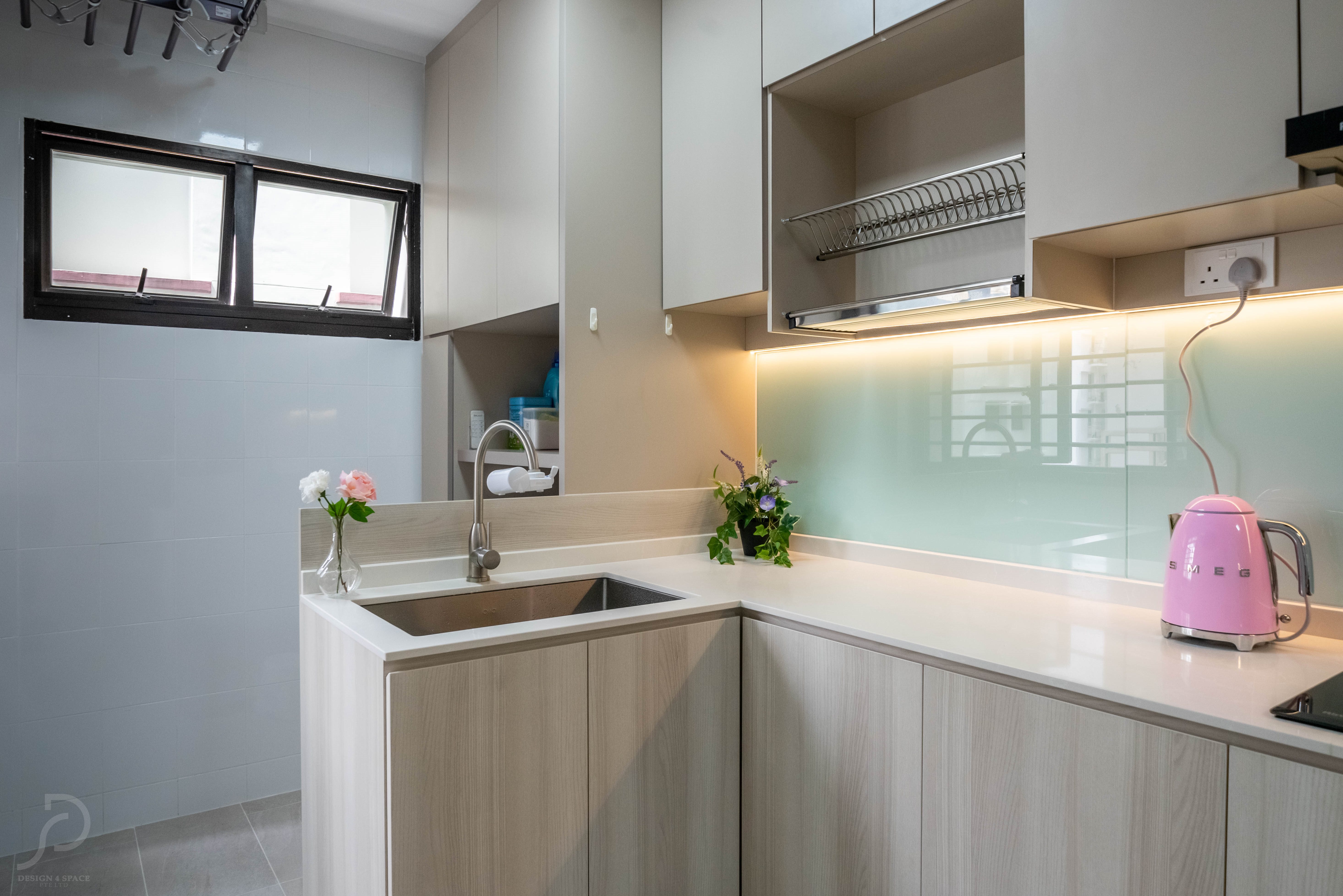 Contemporary Design - Kitchen - HDB 4 Room - Design by Design 4 Space Pte Ltd