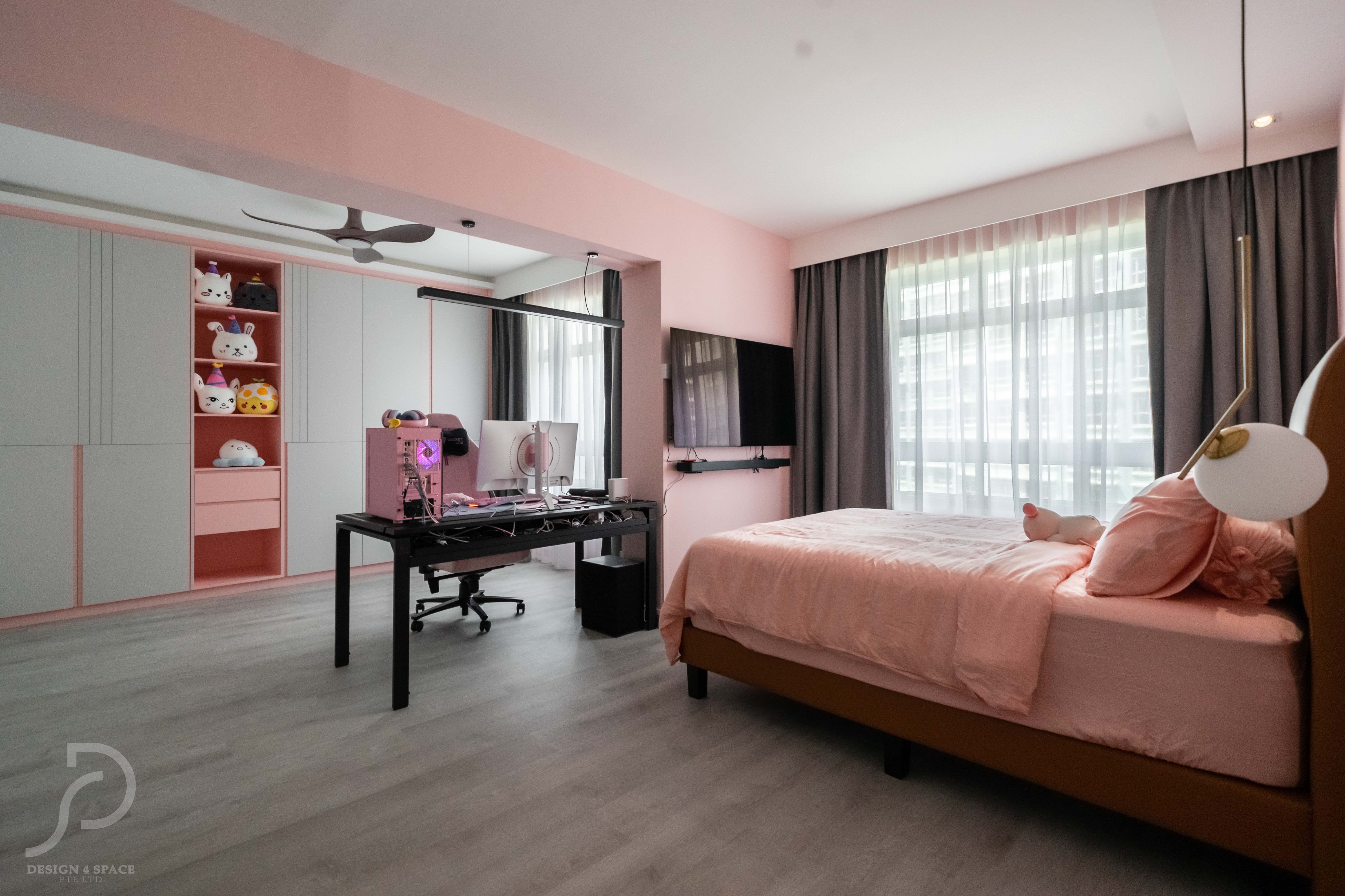 Contemporary, Modern Design - Bedroom - HDB 4 Room - Design by Design 4 Space Pte Ltd