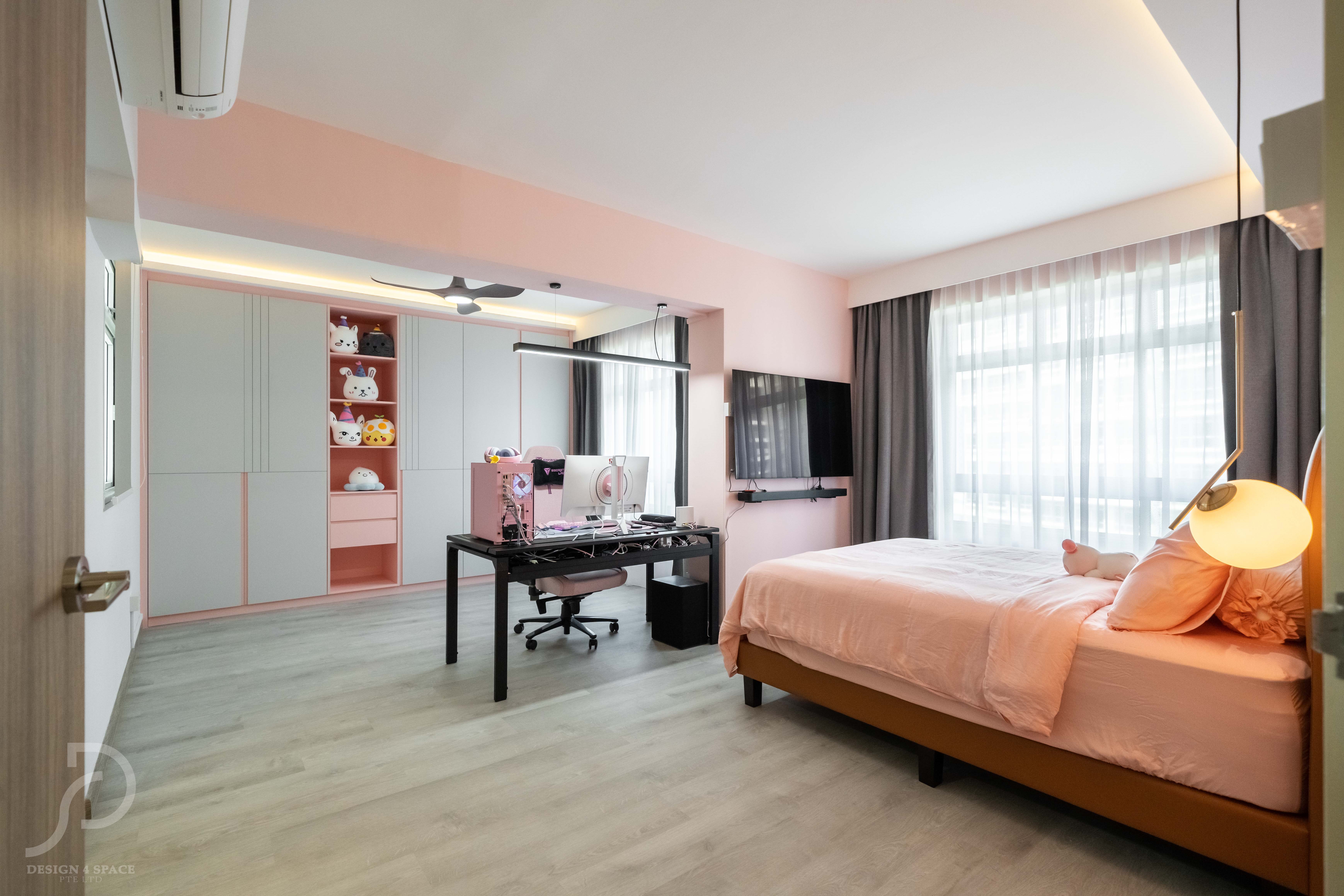 Contemporary, Modern Design - Bedroom - HDB 4 Room - Design by Design 4 Space Pte Ltd