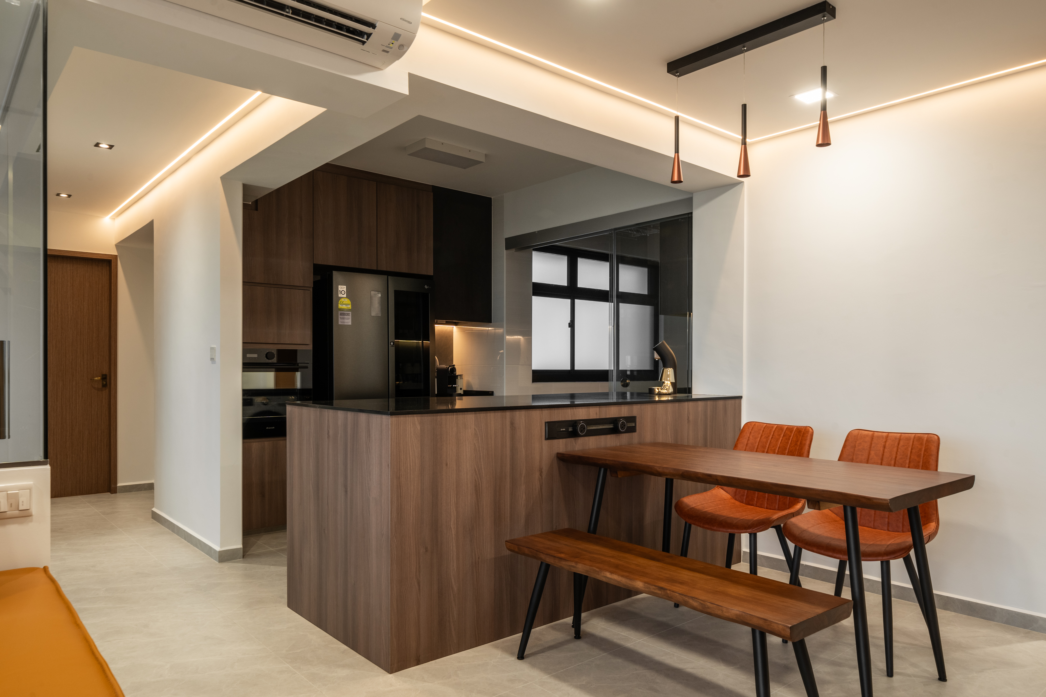 Contemporary, Industrial, Modern Design - Kitchen - HDB 4 Room - Design by Design 4 Space Pte Ltd