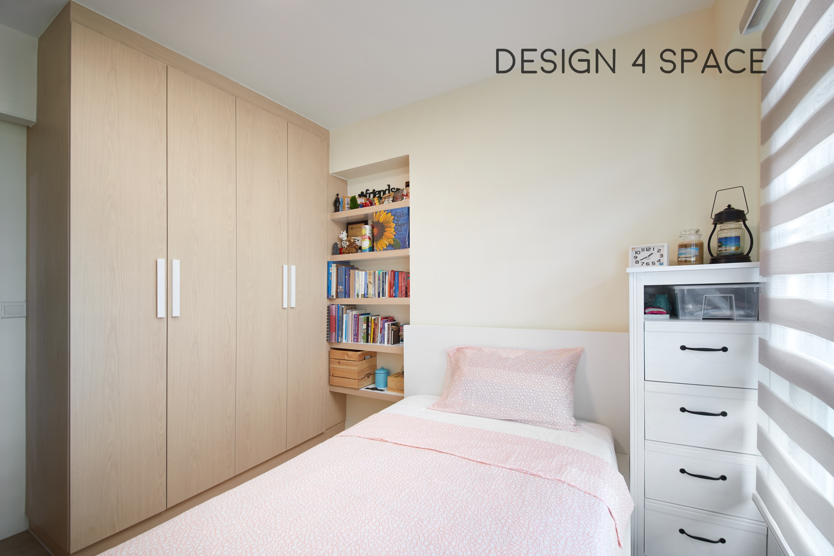 Contemporary, Minimalist Design - Bedroom - HDB 4 Room - Design by Design 4 Space Pte Ltd