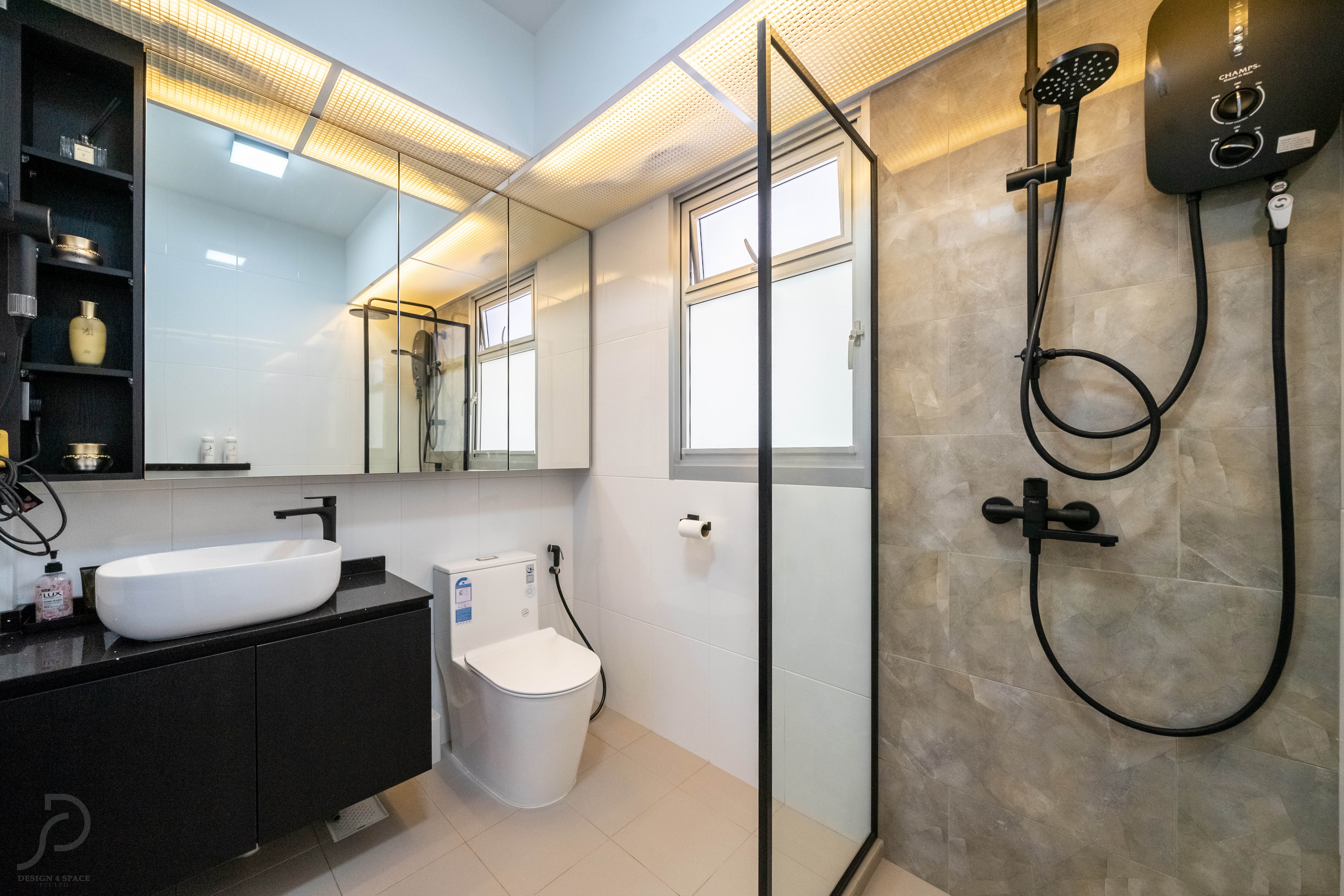 Contemporary Design - Bathroom - HDB 4 Room - Design by Design 4 Space Pte Ltd