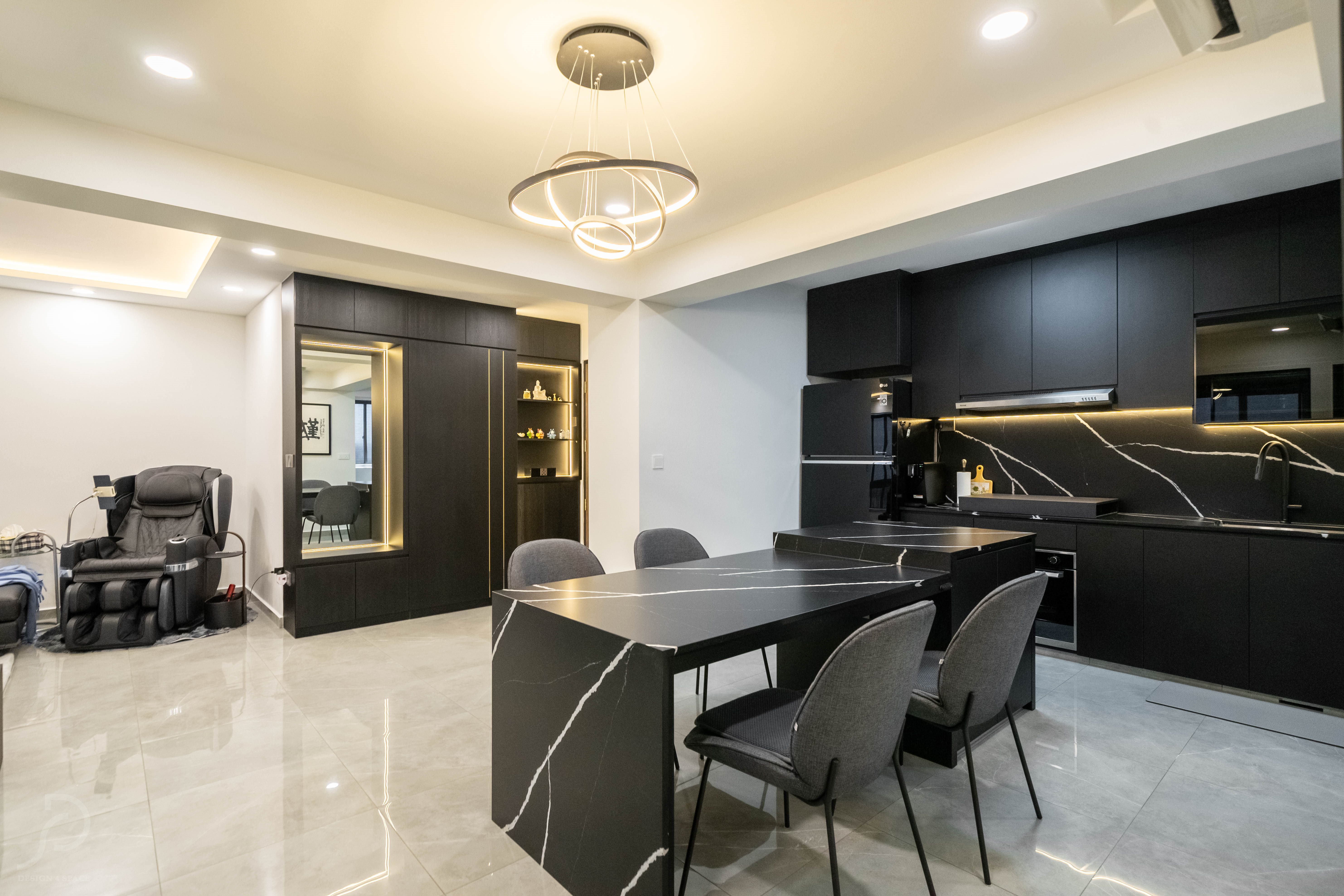 Contemporary Design - Kitchen - HDB 4 Room - Design by Design 4 Space Pte Ltd