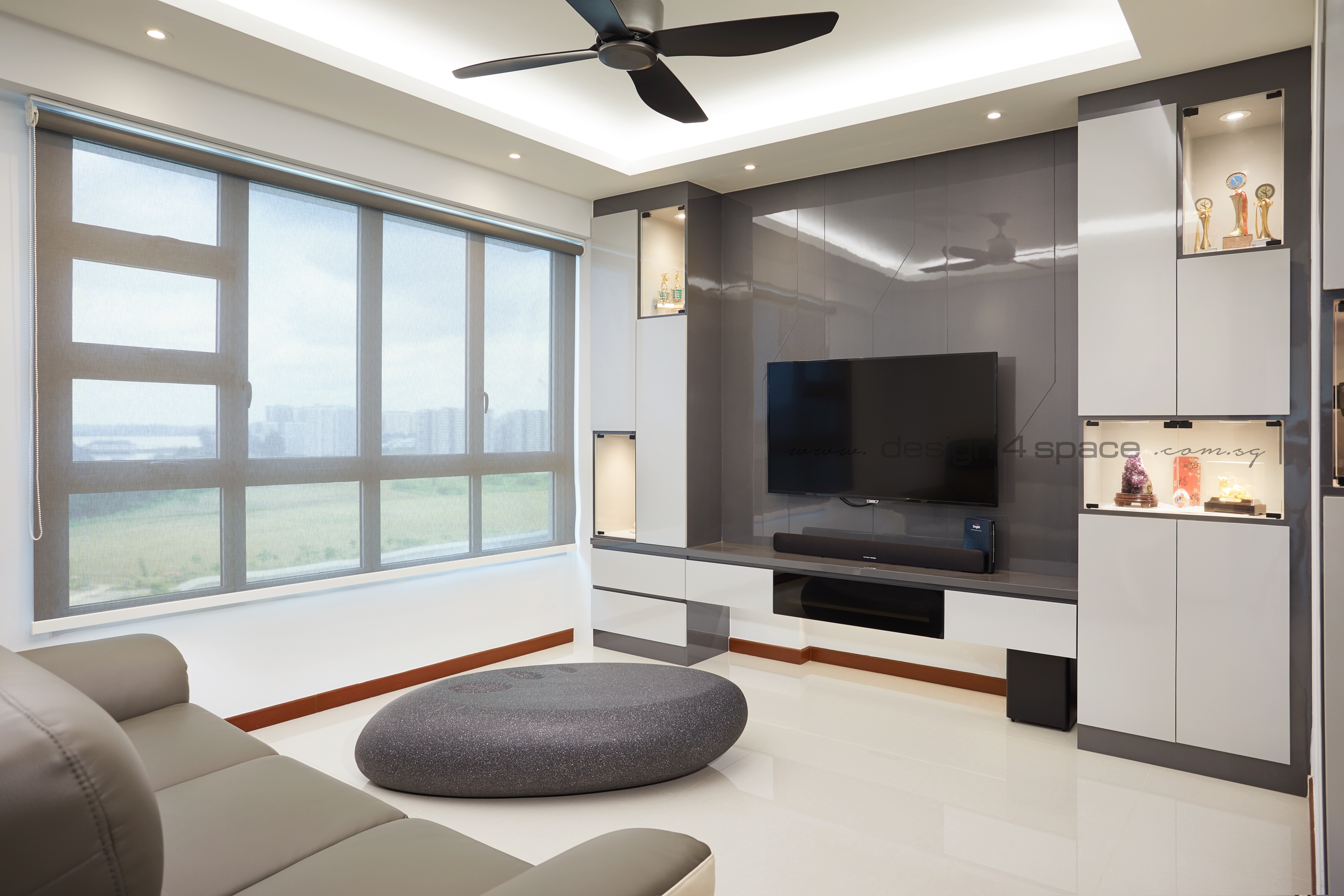 Contemporary Design - Living Room - HDB 4 Room - Design by Design 4 Space Pte Ltd