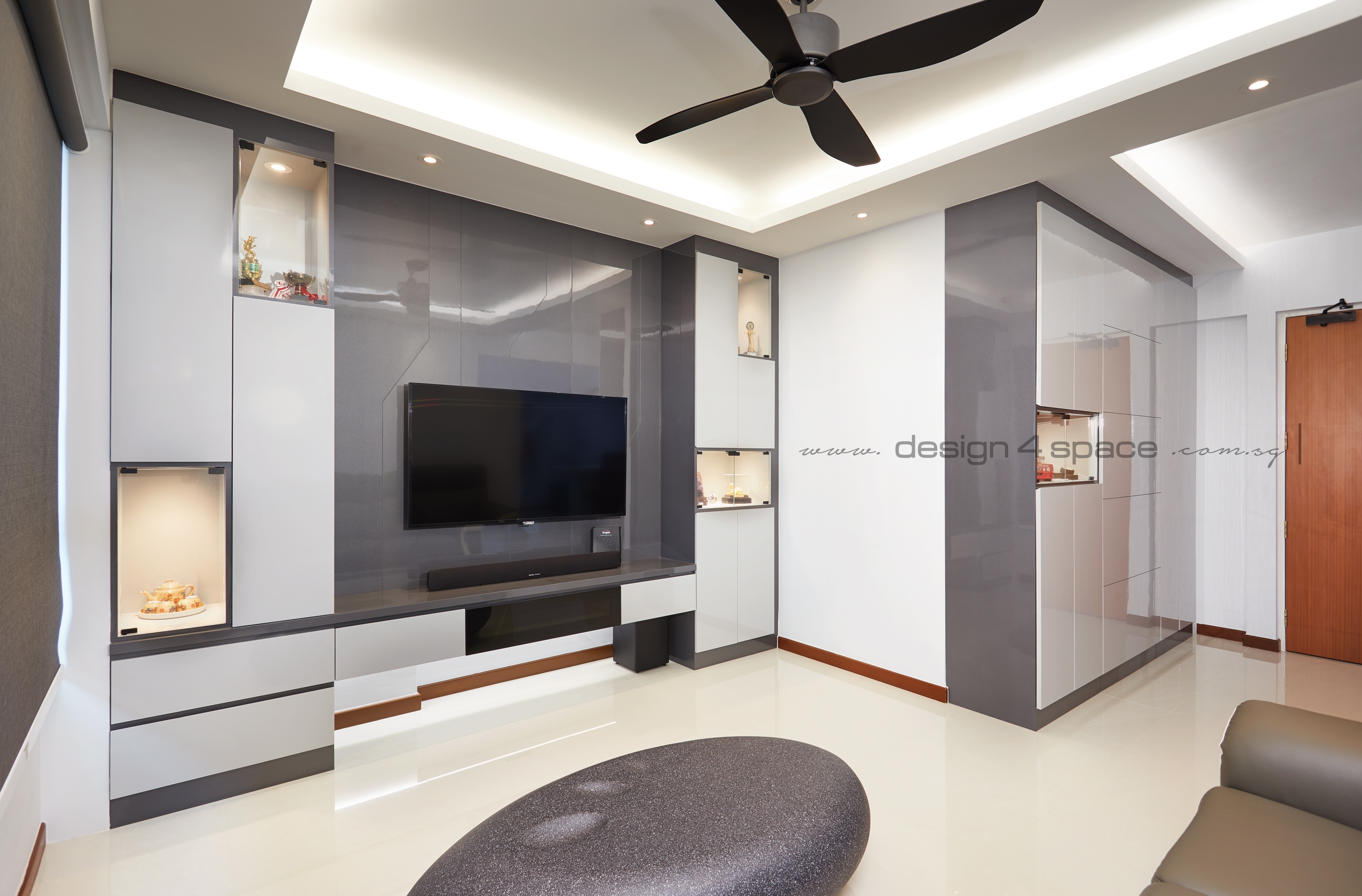 Contemporary Design - Living Room - HDB 4 Room - Design by Design 4 Space Pte Ltd