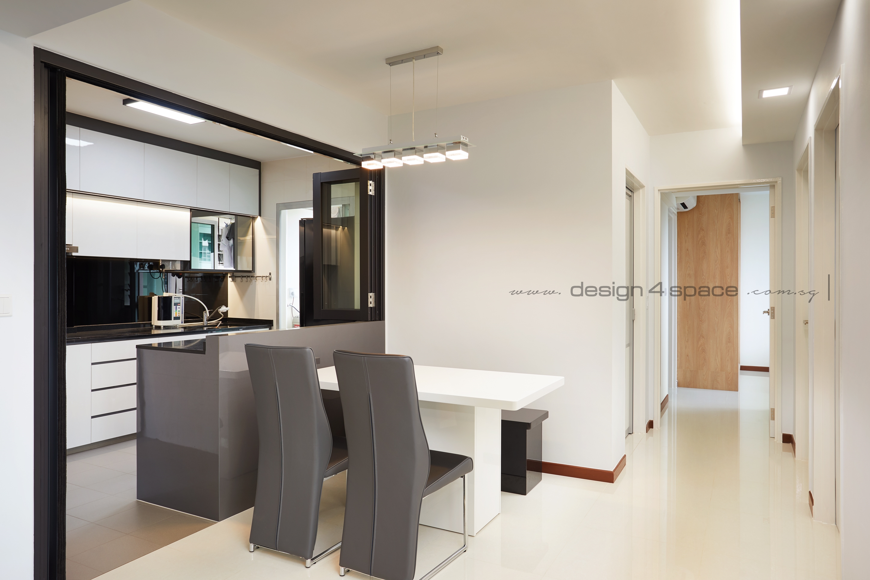 Contemporary Design - Dining Room - HDB 4 Room - Design by Design 4 Space Pte Ltd