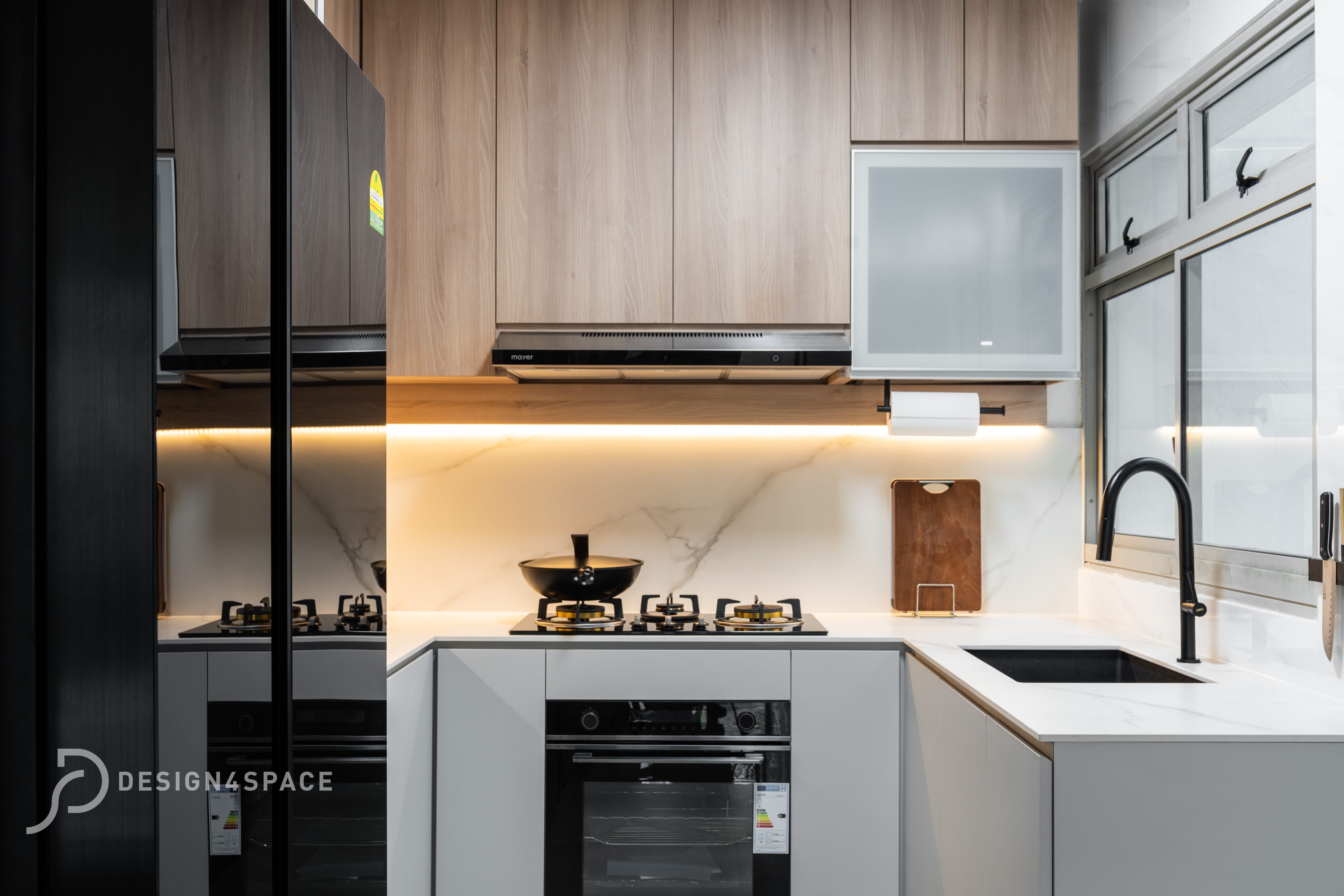 Modern Design - Kitchen - HDB 4 Room - Design by Design 4 Space Pte Ltd