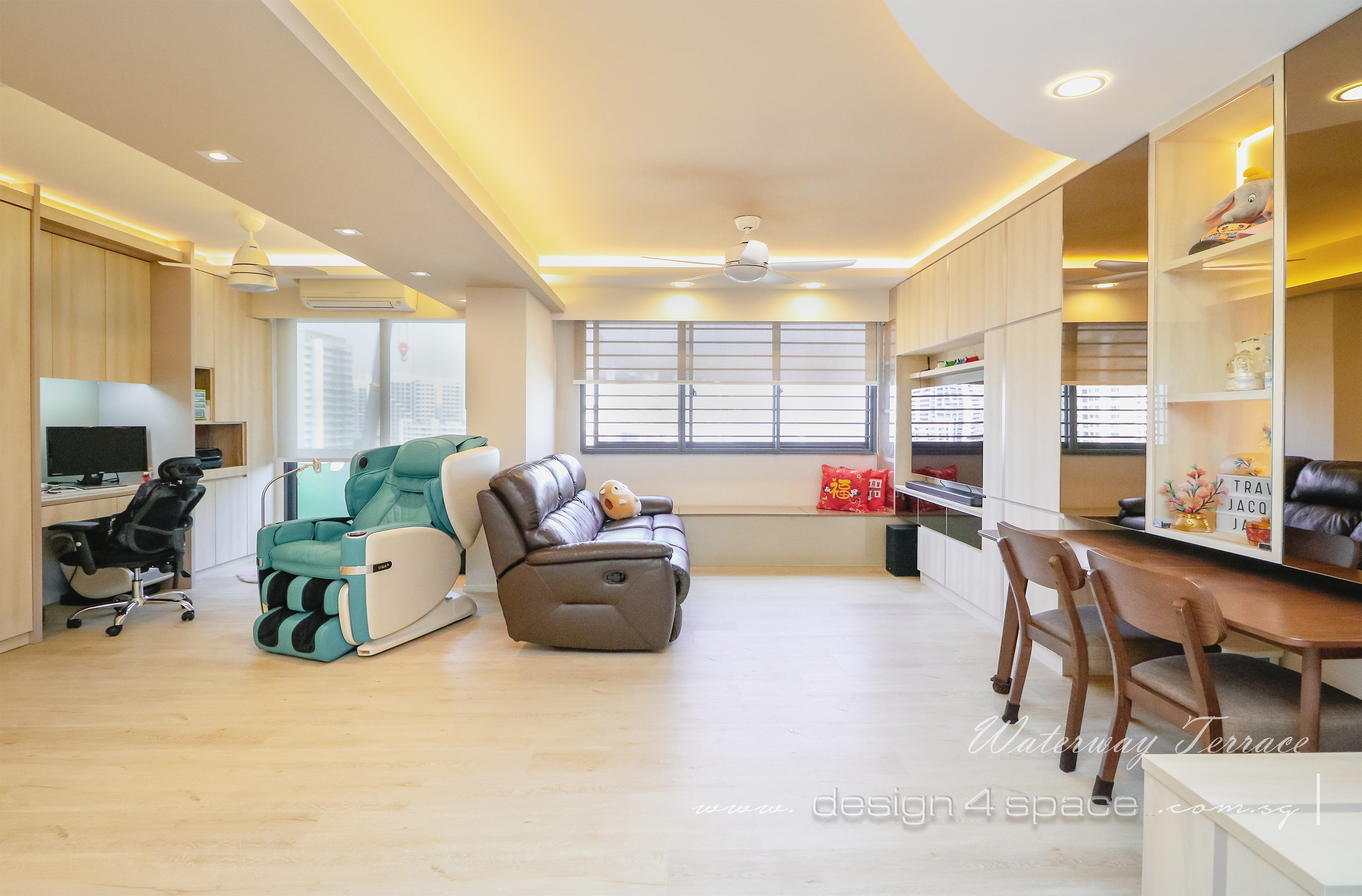 Contemporary Design - Living Room - HDB 4 Room - Design by Design 4 Space Pte Ltd