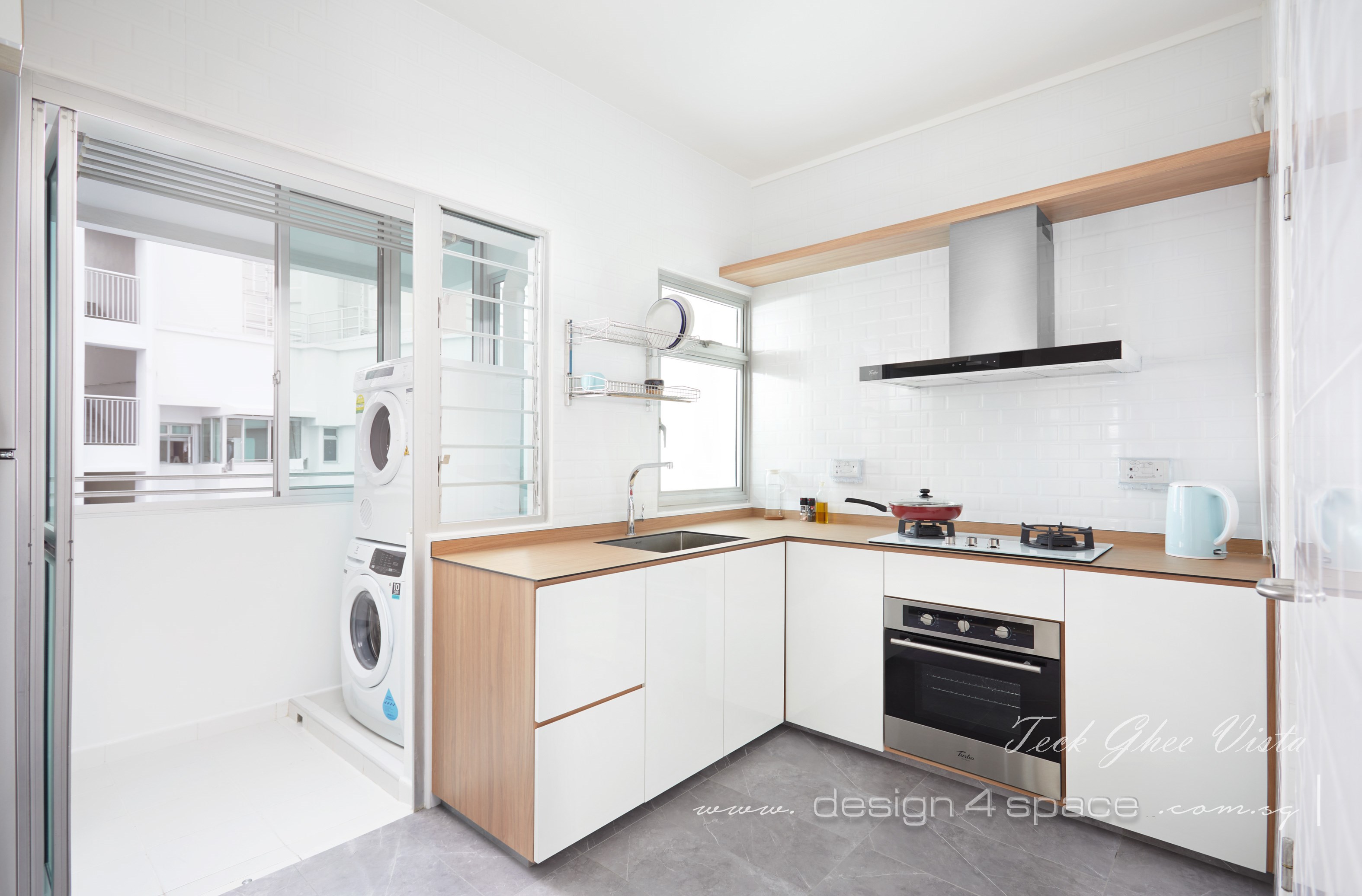 Contemporary Design - Kitchen - HDB 4 Room - Design by Design 4 Space Pte Ltd