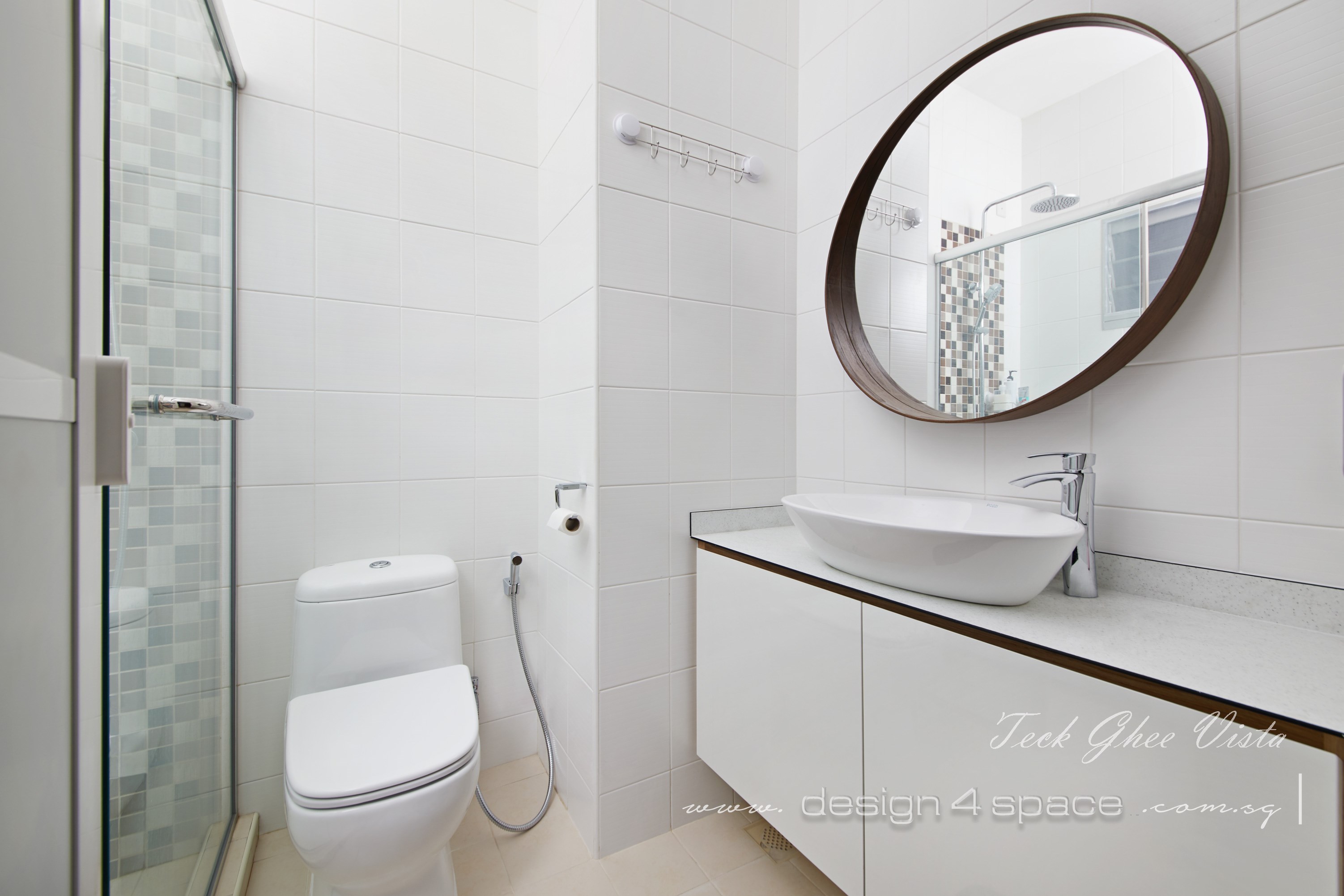 Contemporary Design - Bathroom - HDB 4 Room - Design by Design 4 Space Pte Ltd