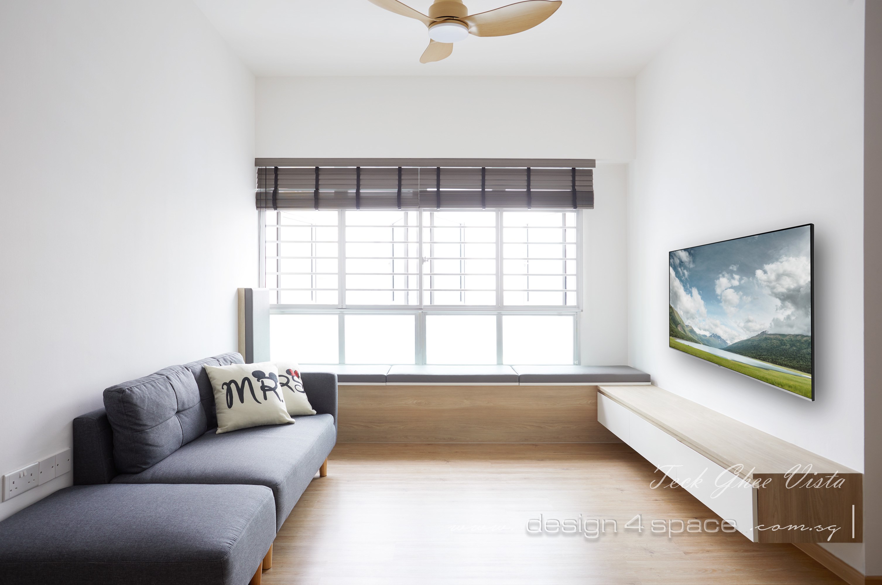 Contemporary Design - Living Room - HDB 4 Room - Design by Design 4 Space Pte Ltd