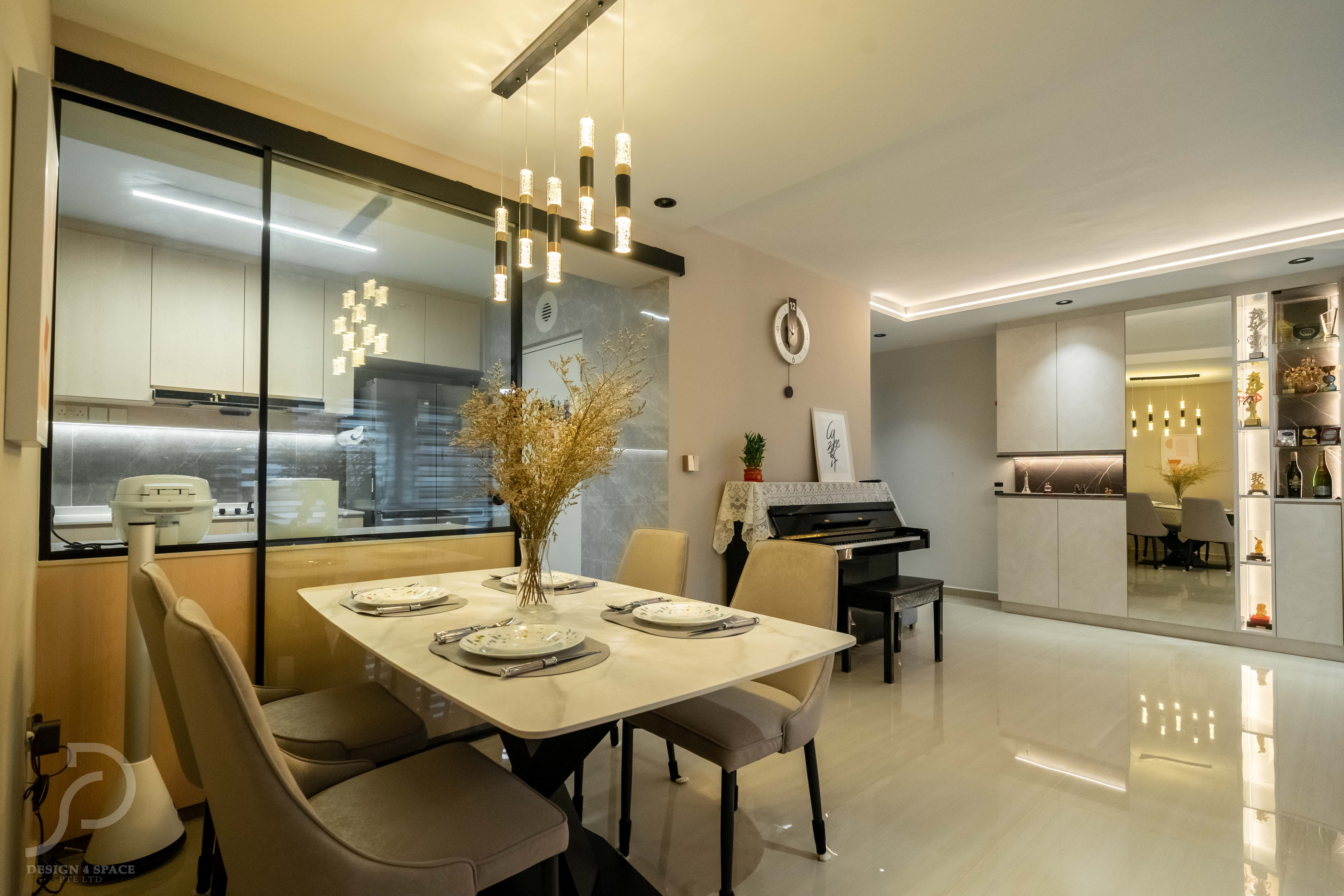 Contemporary, Modern Design - Living Room - HDB 4 Room - Design by Design 4 Space Pte Ltd