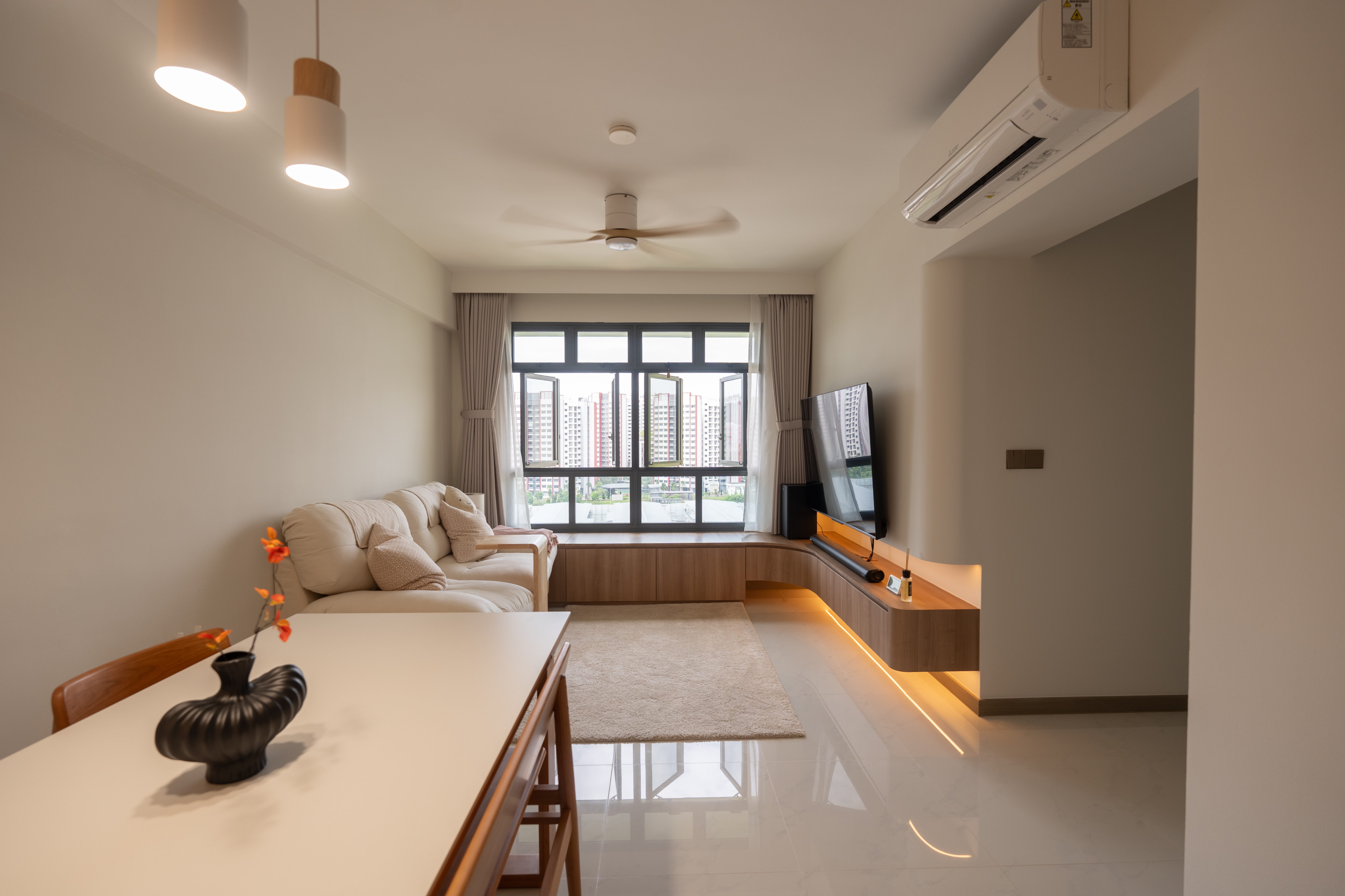 Modern, Scandinavian Design - Living Room - HDB 4 Room - Design by Design 4 Space Pte Ltd
