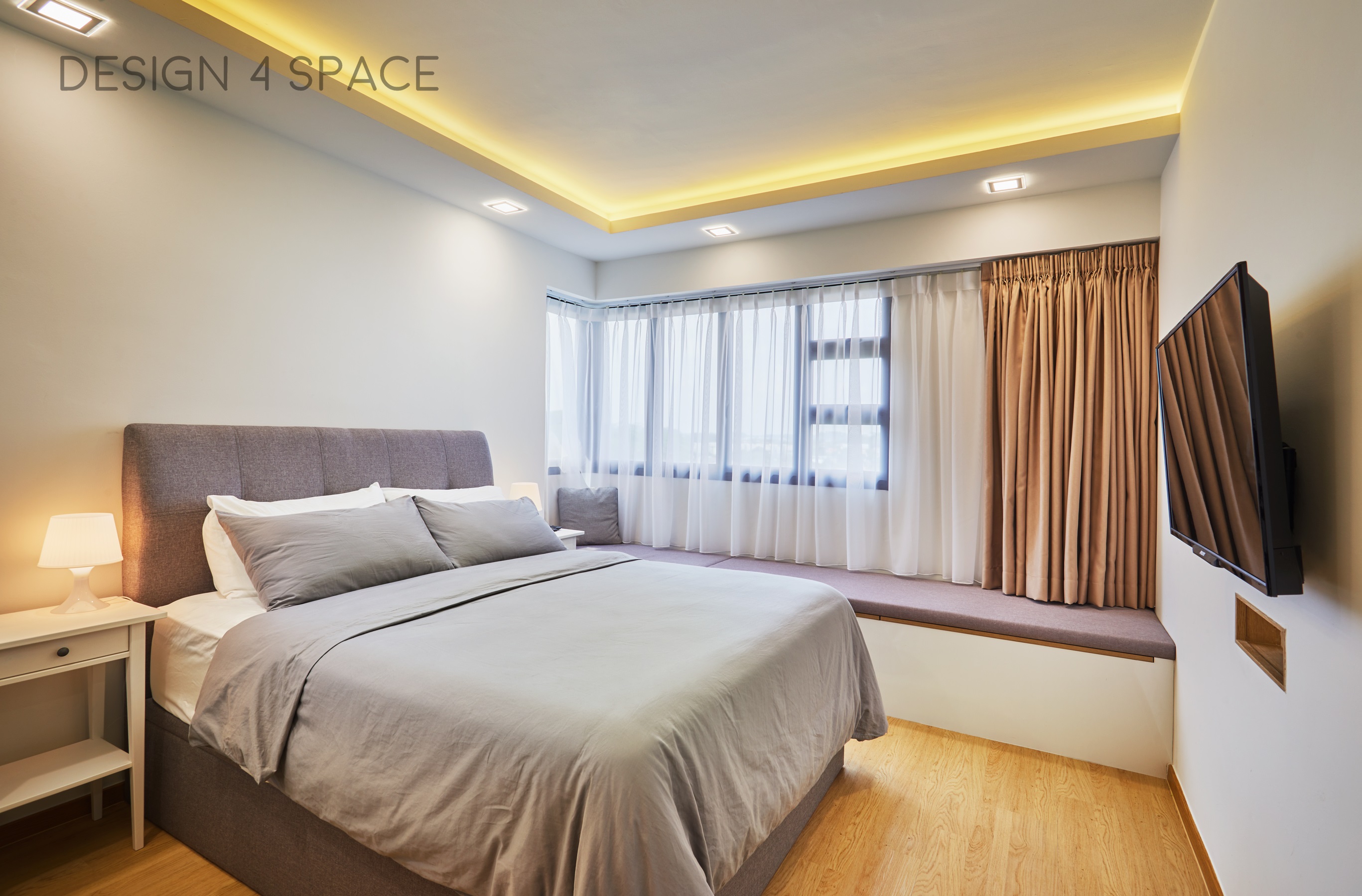 Contemporary, Country, Modern Design - Bedroom - HDB 4 Room - Design by Design 4 Space Pte Ltd