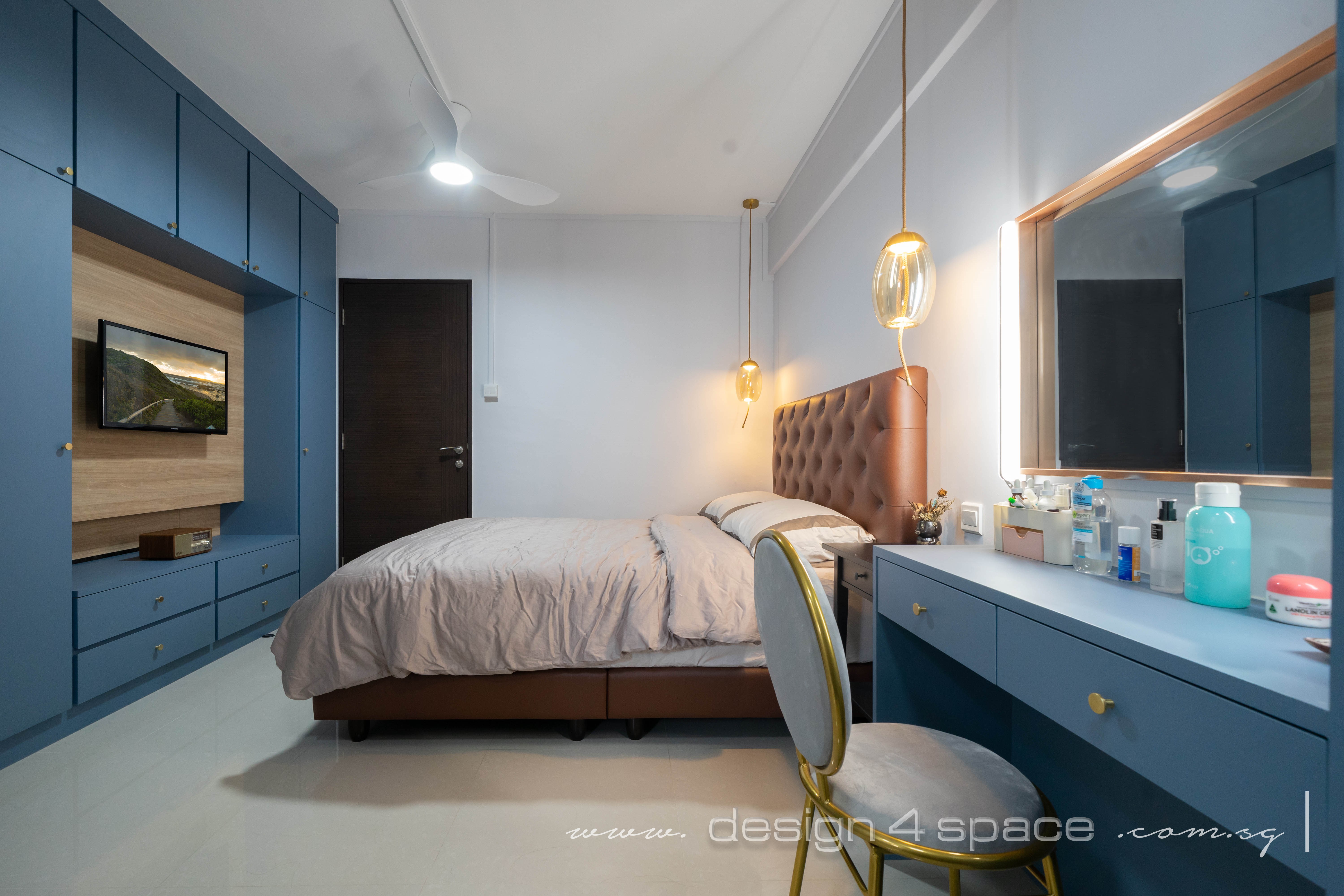 Contemporary Design - Bedroom - HDB 4 Room - Design by Design 4 Space Pte Ltd