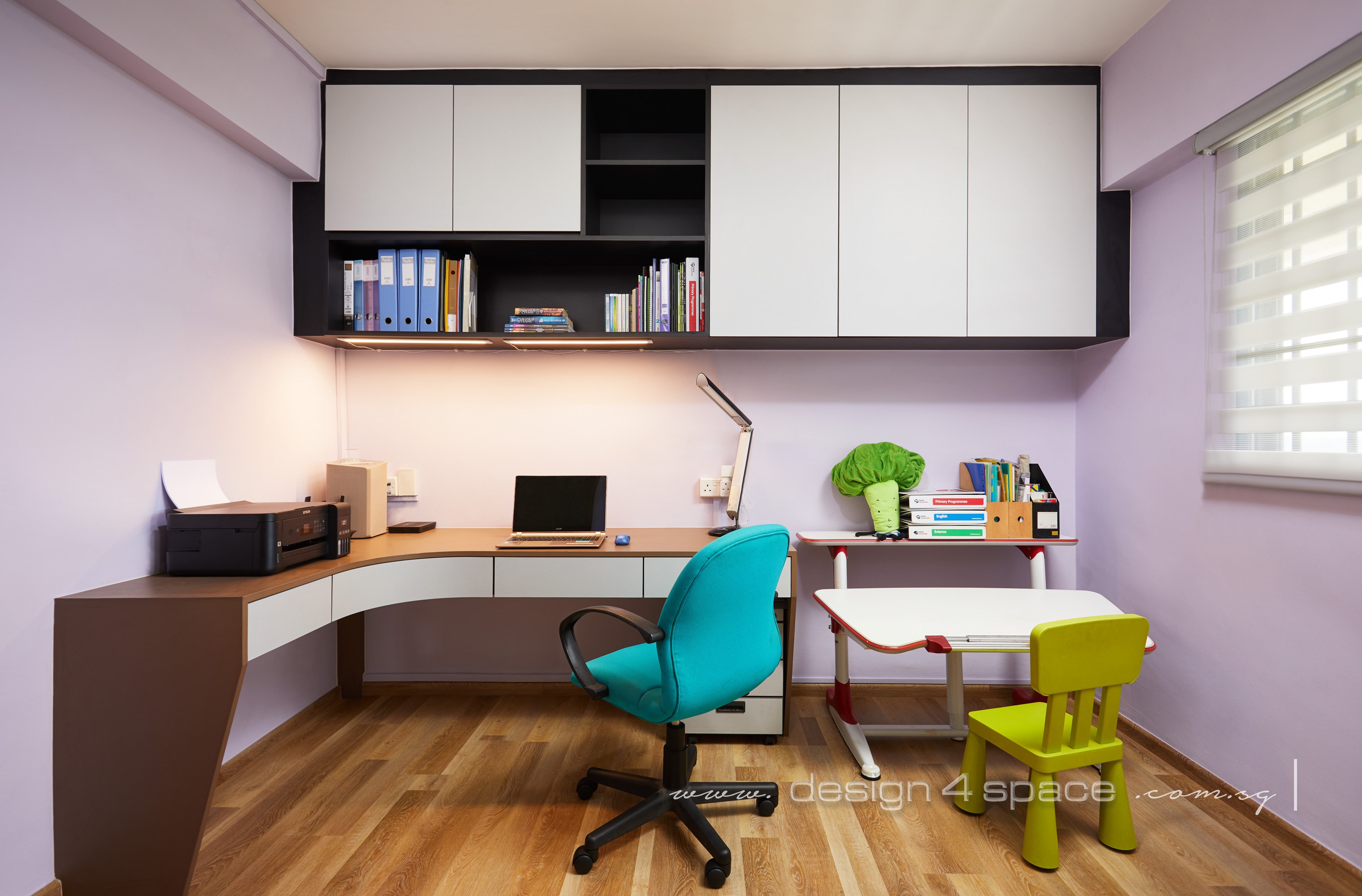 Modern, Scandinavian Design - Study Room - HDB 4 Room - Design by Design 4 Space Pte Ltd
