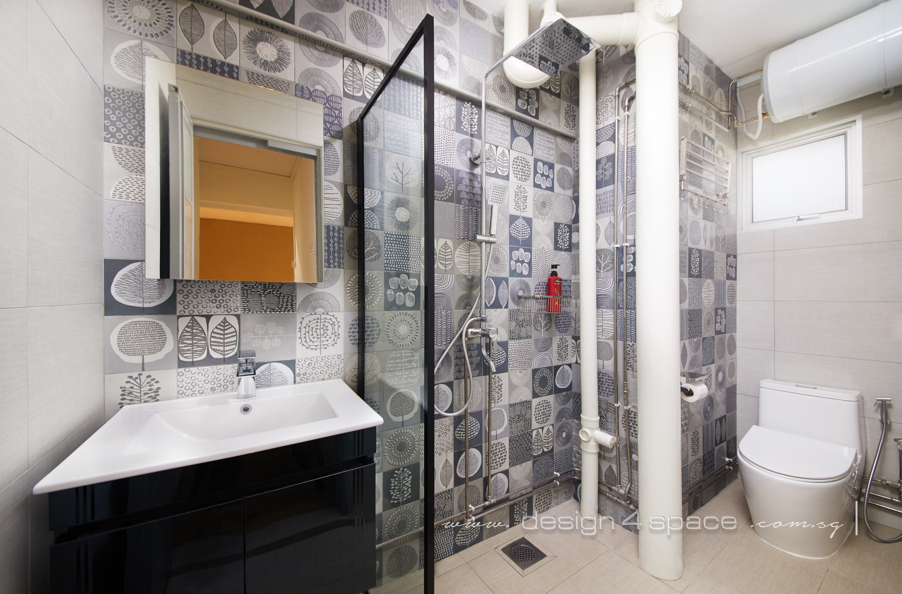 Modern, Scandinavian Design - Bathroom - HDB 4 Room - Design by Design 4 Space Pte Ltd