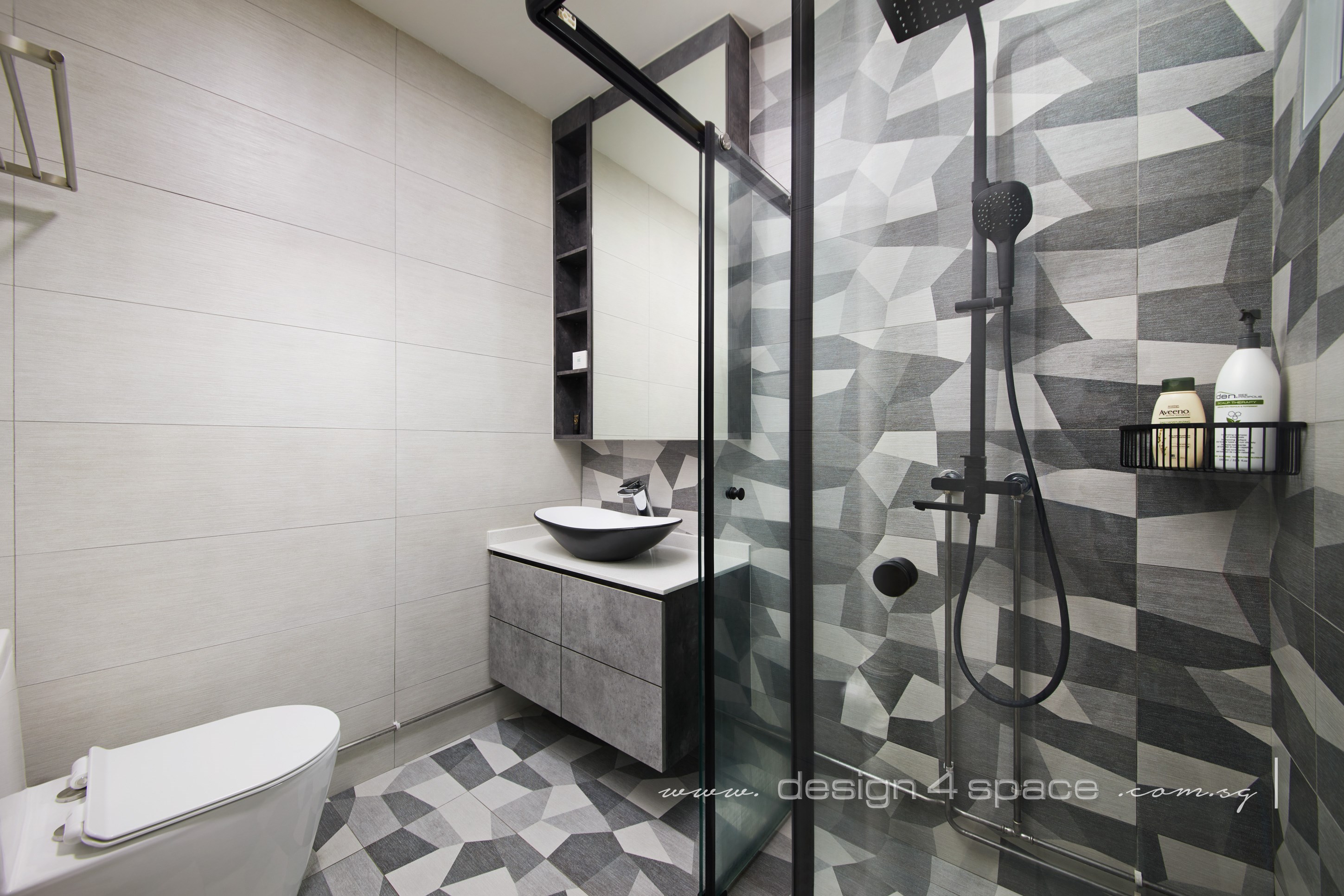 Modern, Scandinavian Design - Bathroom - HDB 4 Room - Design by Design 4 Space Pte Ltd