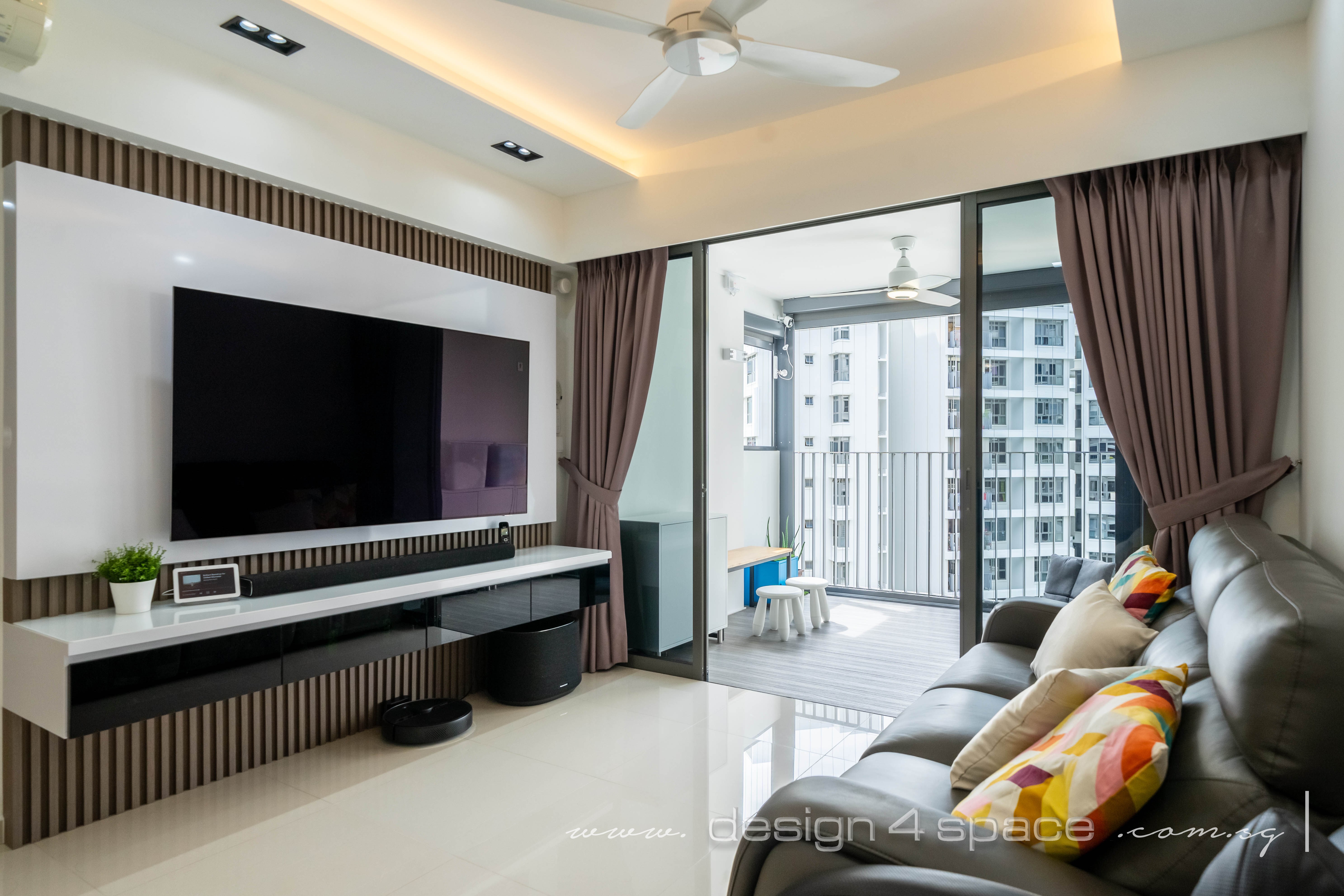 Contemporary Design - Living Room - Condominium - Design by Design 4 Space Pte Ltd