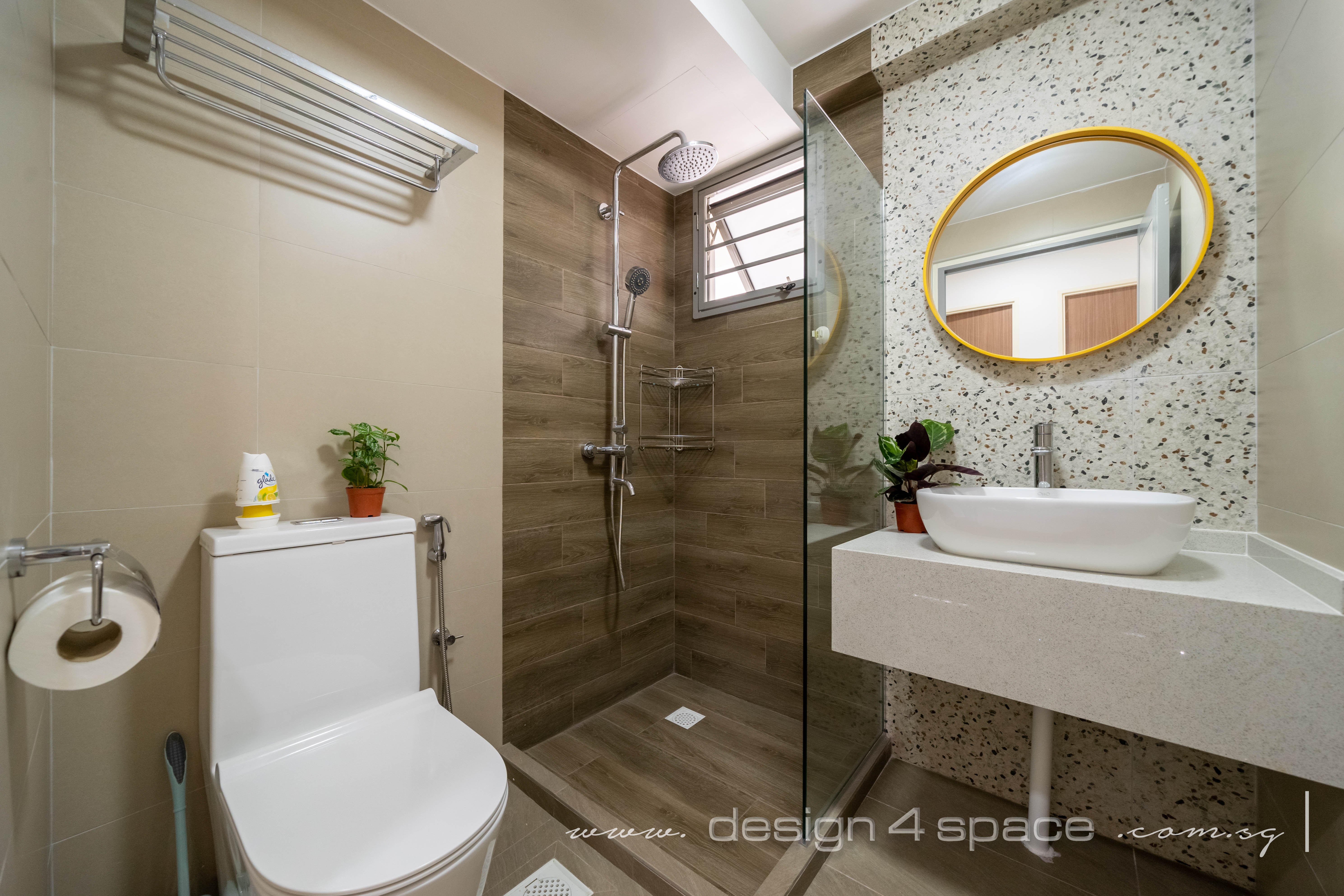 Contemporary Design - Bathroom - HDB 4 Room - Design by Design 4 Space Pte Ltd