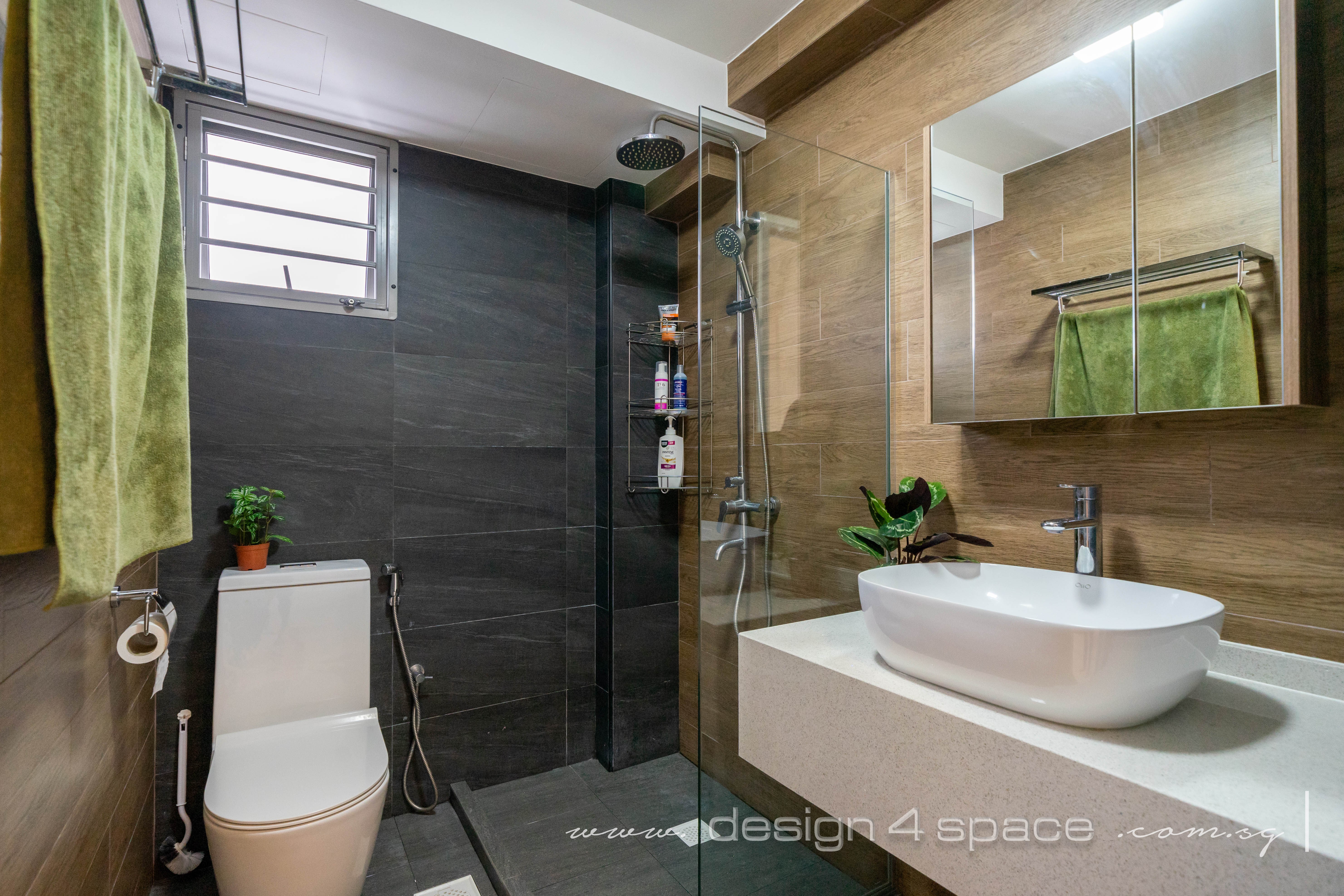 Contemporary Design - Bathroom - HDB 4 Room - Design by Design 4 Space Pte Ltd