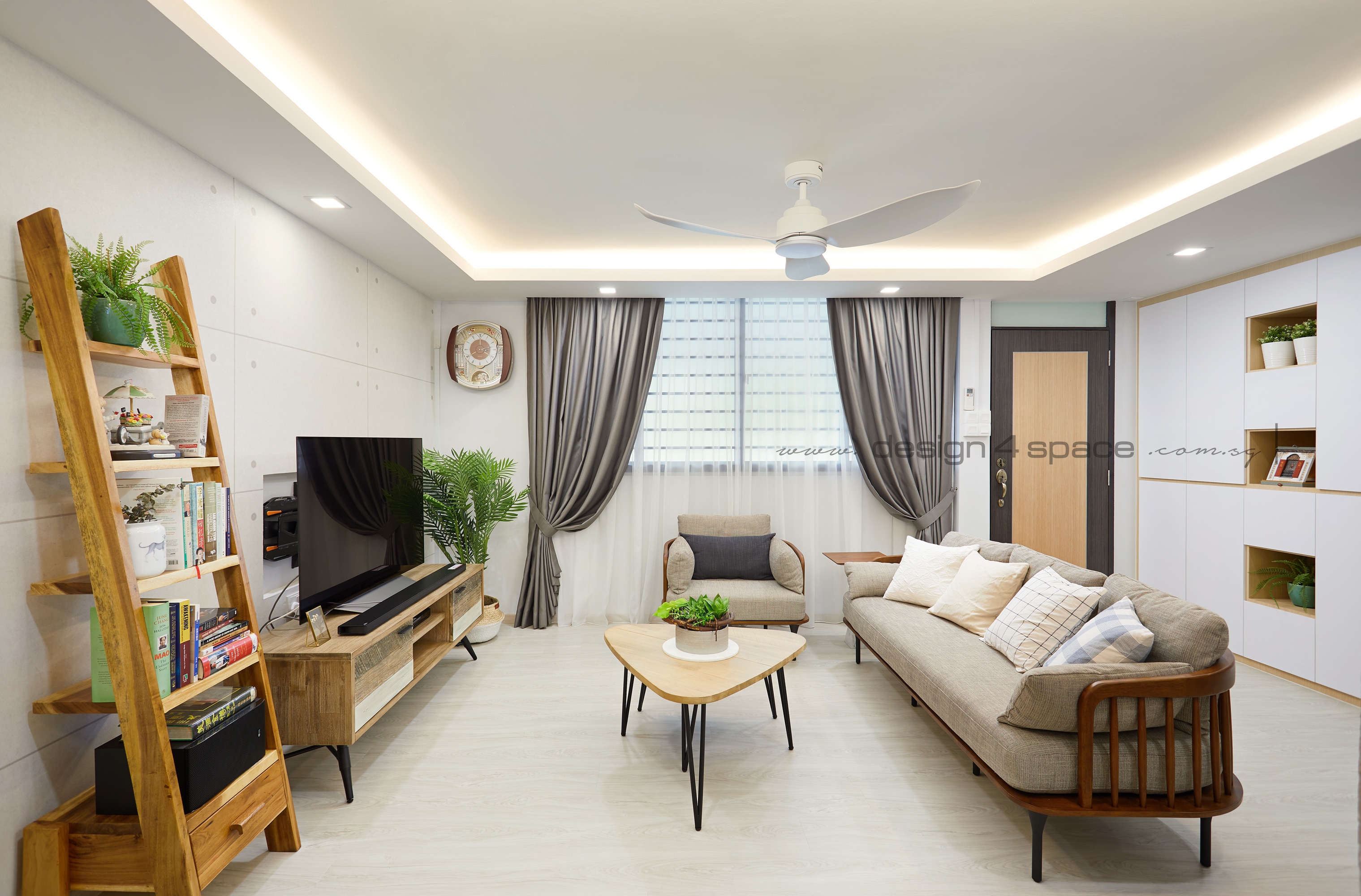 Scandinavian Design - Living Room - HDB 4 Room - Design by Design 4 Space Pte Ltd