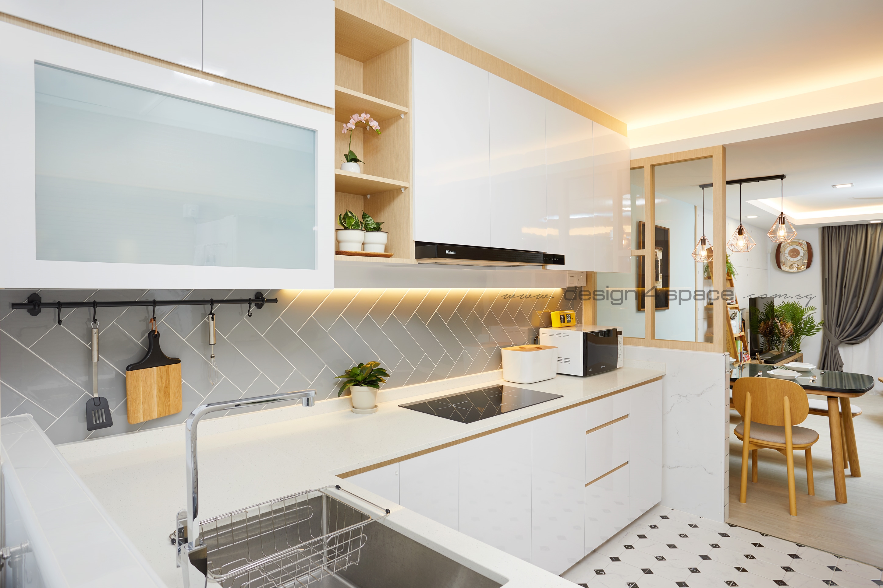 Scandinavian Design - Kitchen - HDB 4 Room - Design by Design 4 Space Pte Ltd