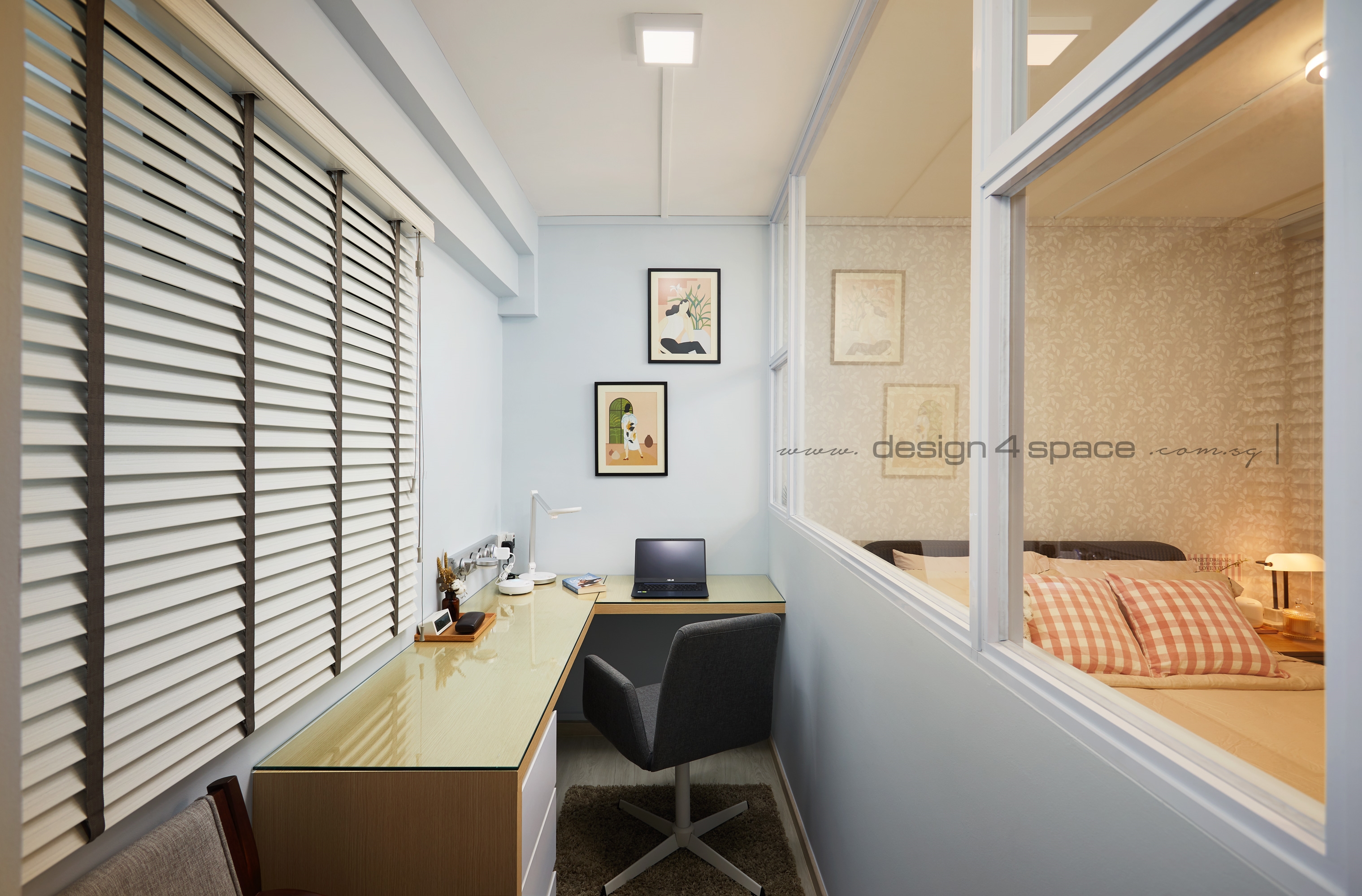 Scandinavian Design - Study Room - HDB 4 Room - Design by Design 4 Space Pte Ltd