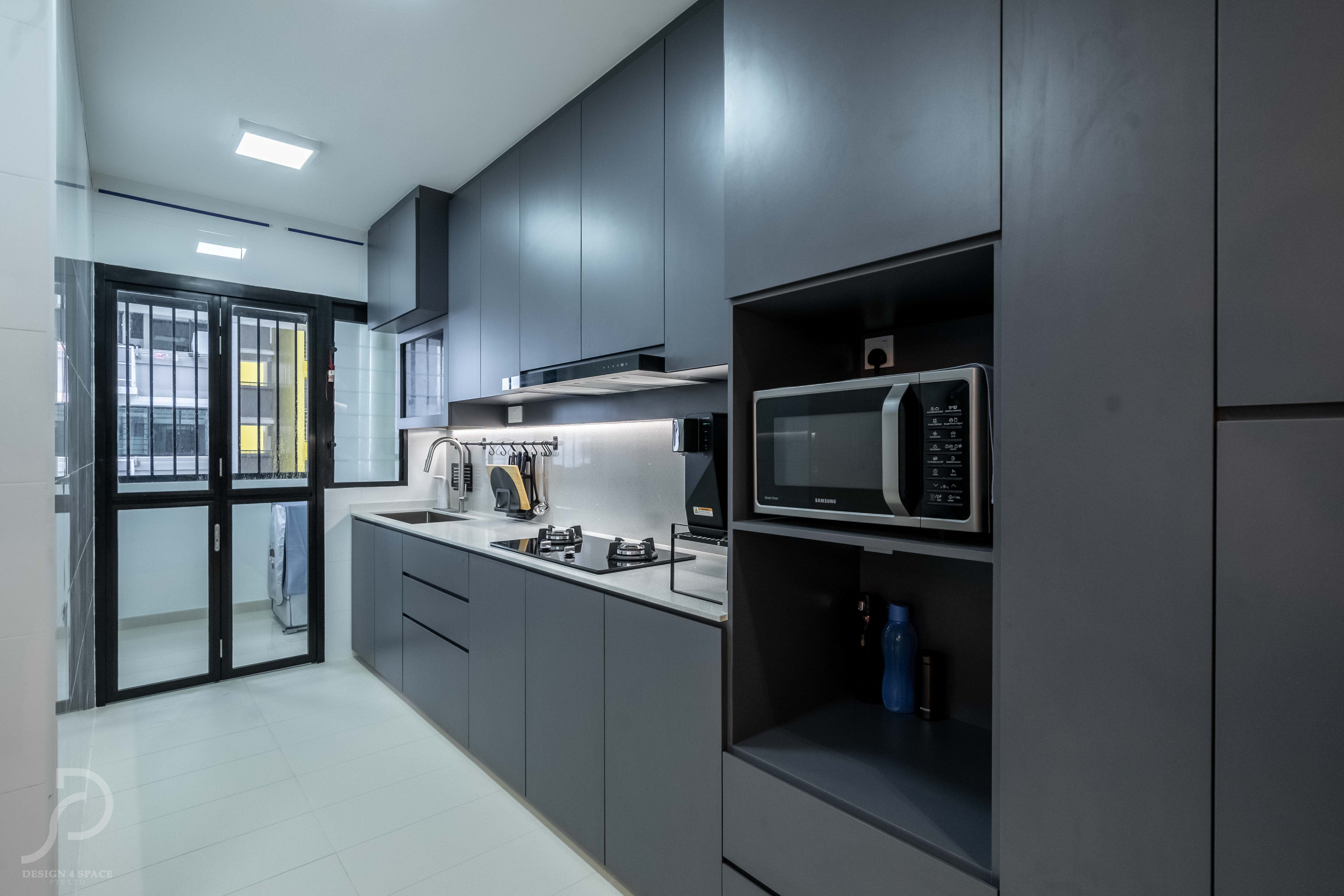 Contemporary, Modern Design - Kitchen - HDB 4 Room - Design by Design 4 Space Pte Ltd