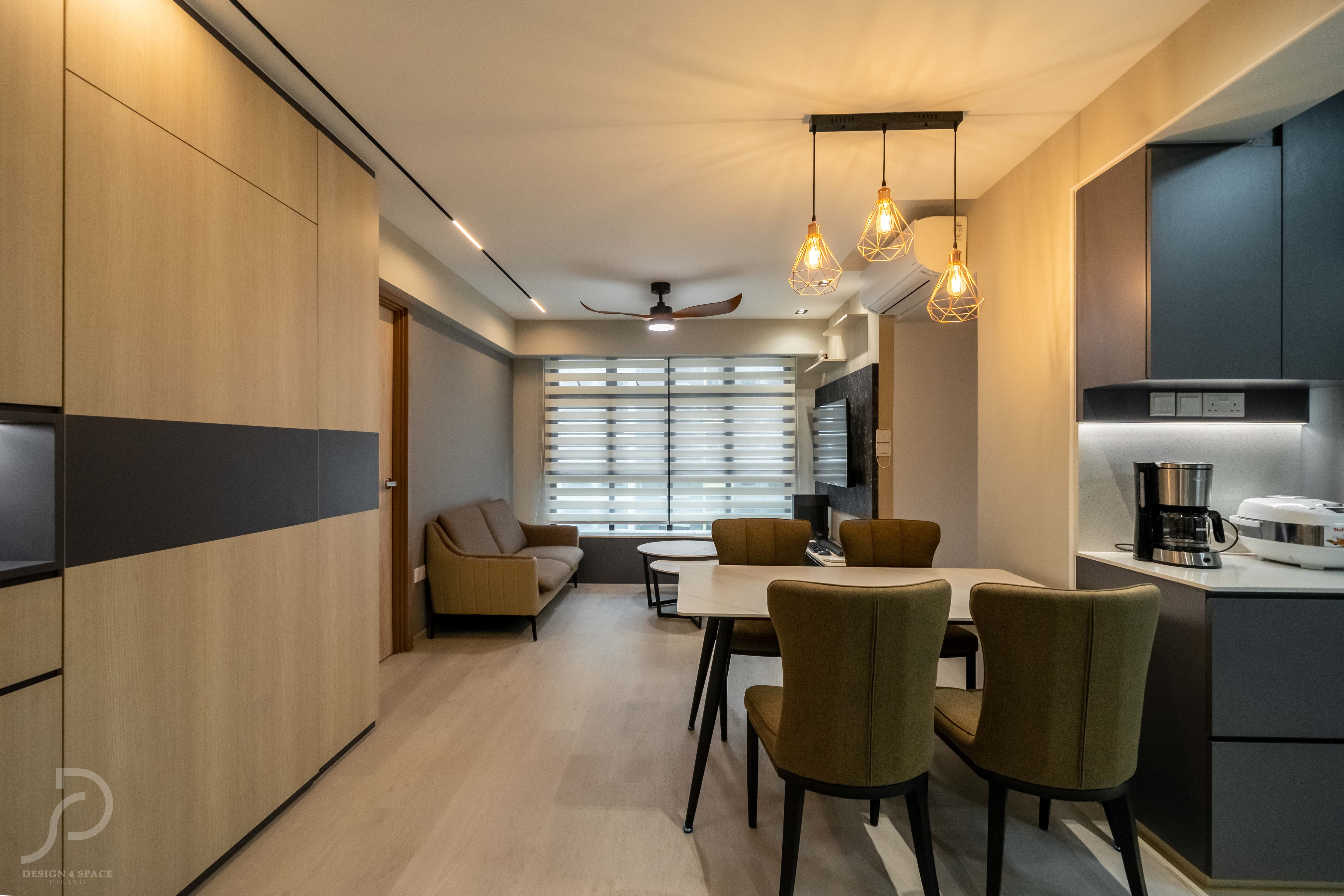 Contemporary, Modern Design - Dining Room - HDB 4 Room - Design by Design 4 Space Pte Ltd