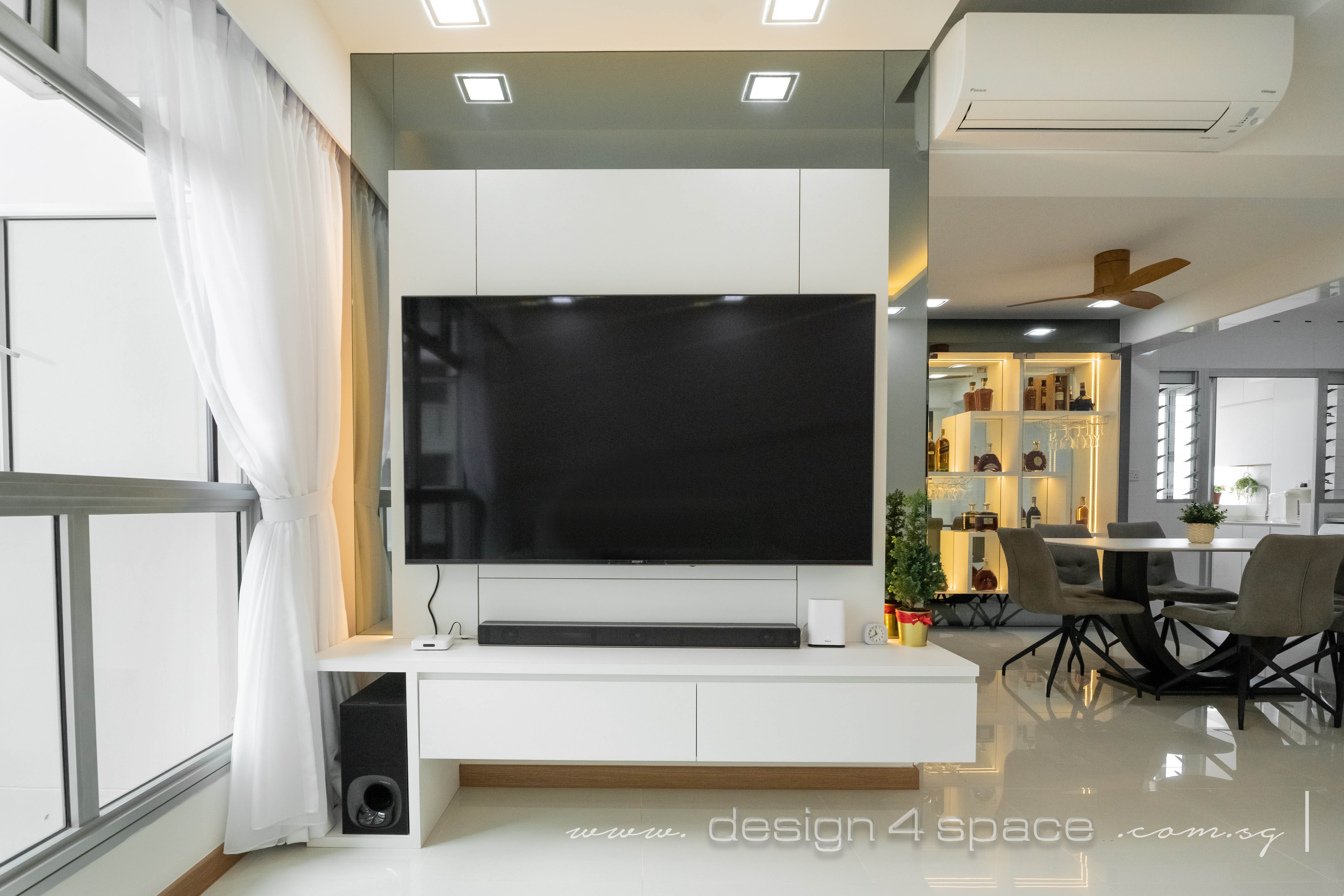 Contemporary, Minimalist Design - Living Room - HDB 4 Room - Design by Design 4 Space Pte Ltd