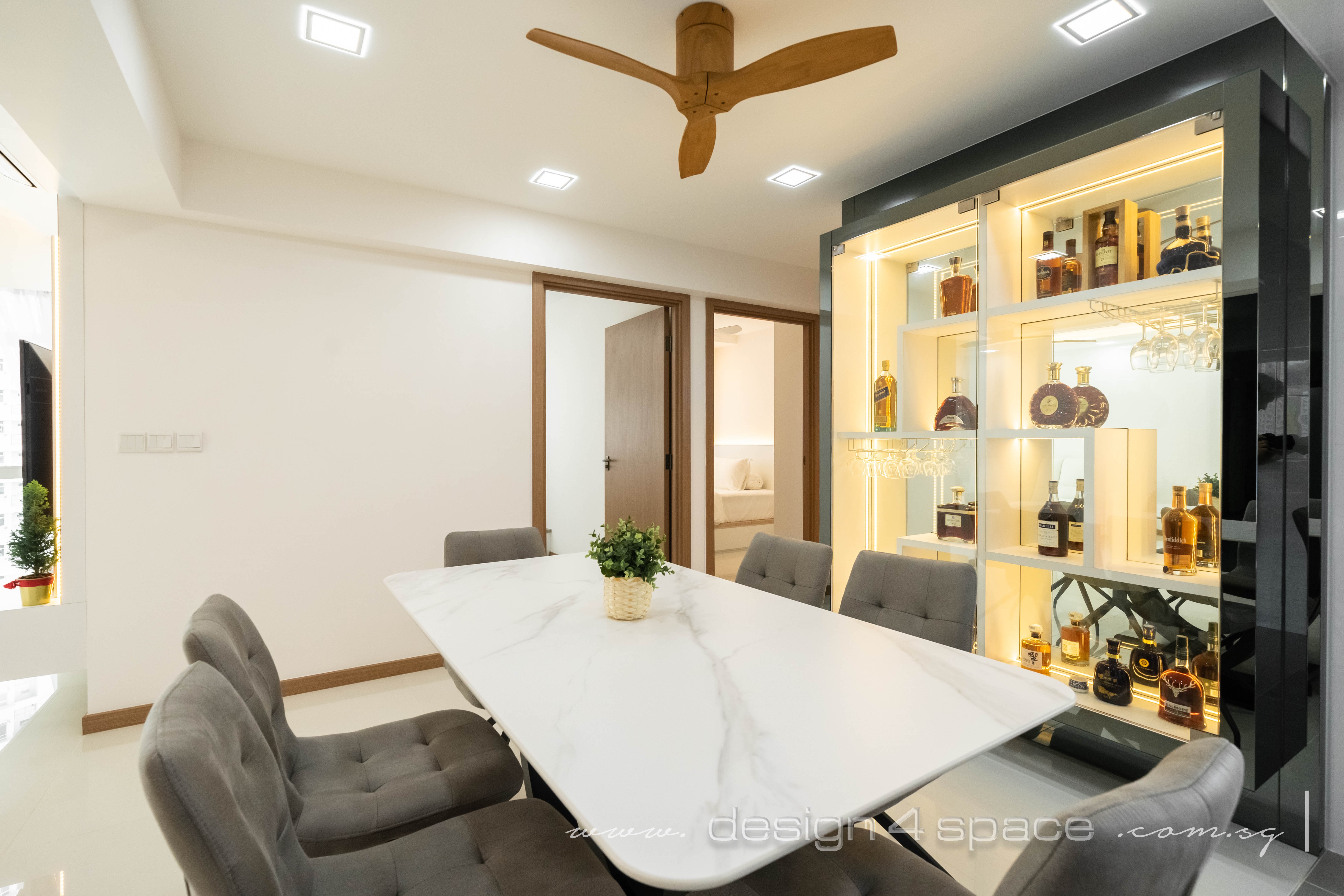 Contemporary, Minimalist Design - Dining Room - HDB 4 Room - Design by Design 4 Space Pte Ltd