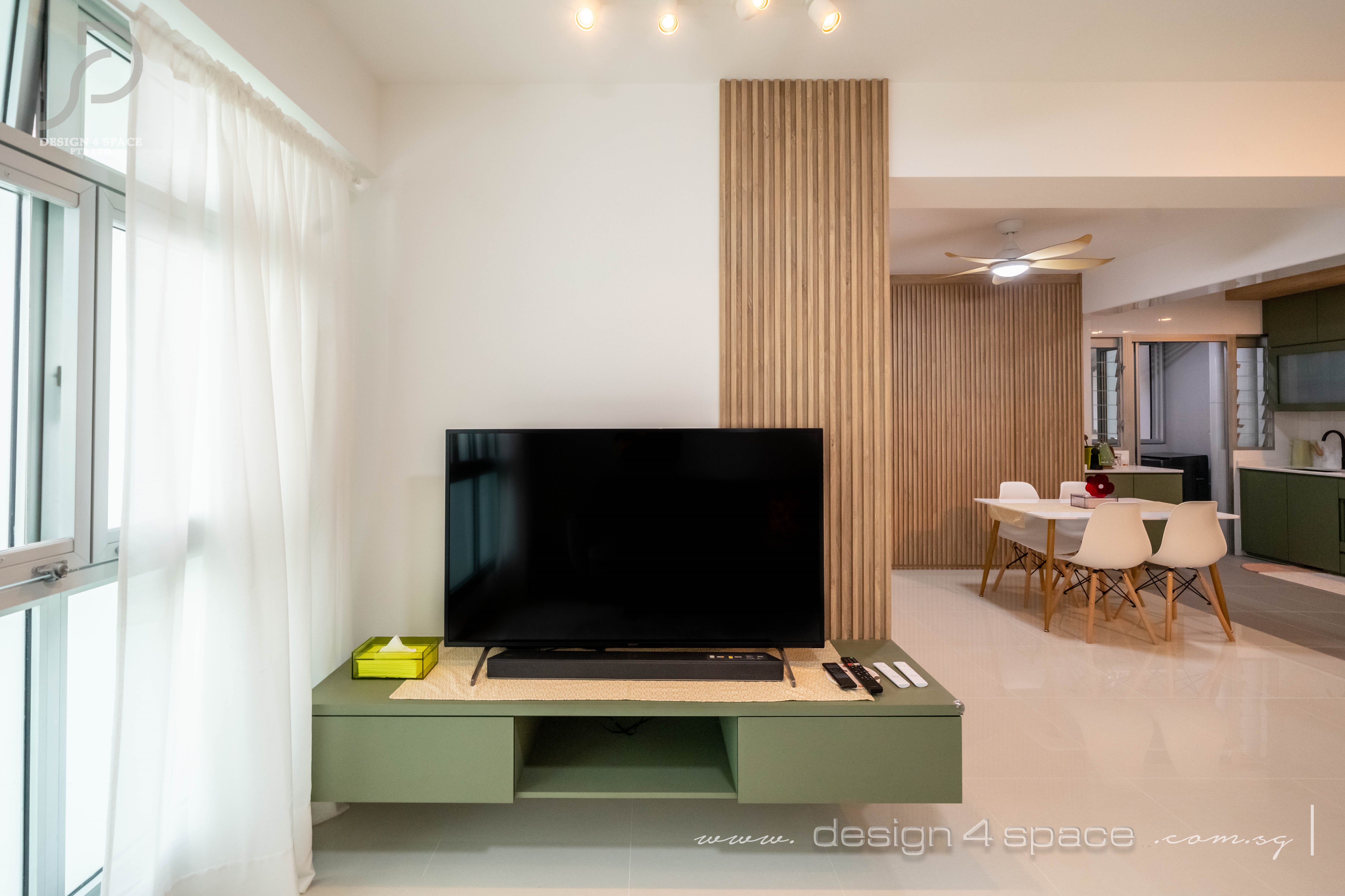 Contemporary, Modern Design - Living Room - HDB 4 Room - Design by Design 4 Space Pte Ltd