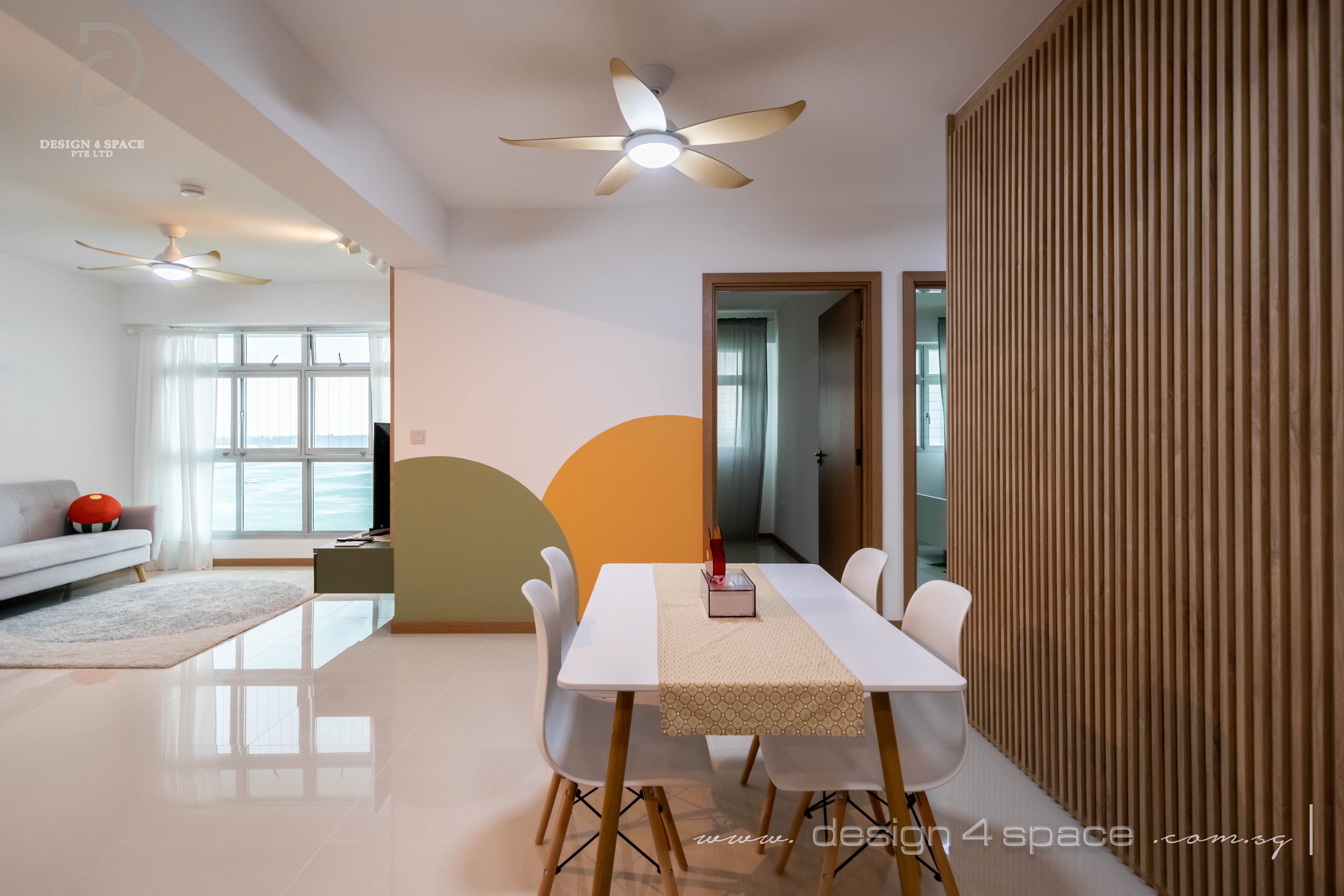 Contemporary, Modern Design - Dining Room - HDB 4 Room - Design by Design 4 Space Pte Ltd