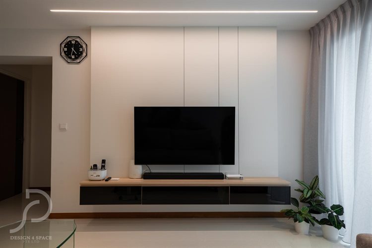 Contemporary, Modern Design - Living Room - HDB 4 Room - Design by Design 4 Space Pte Ltd